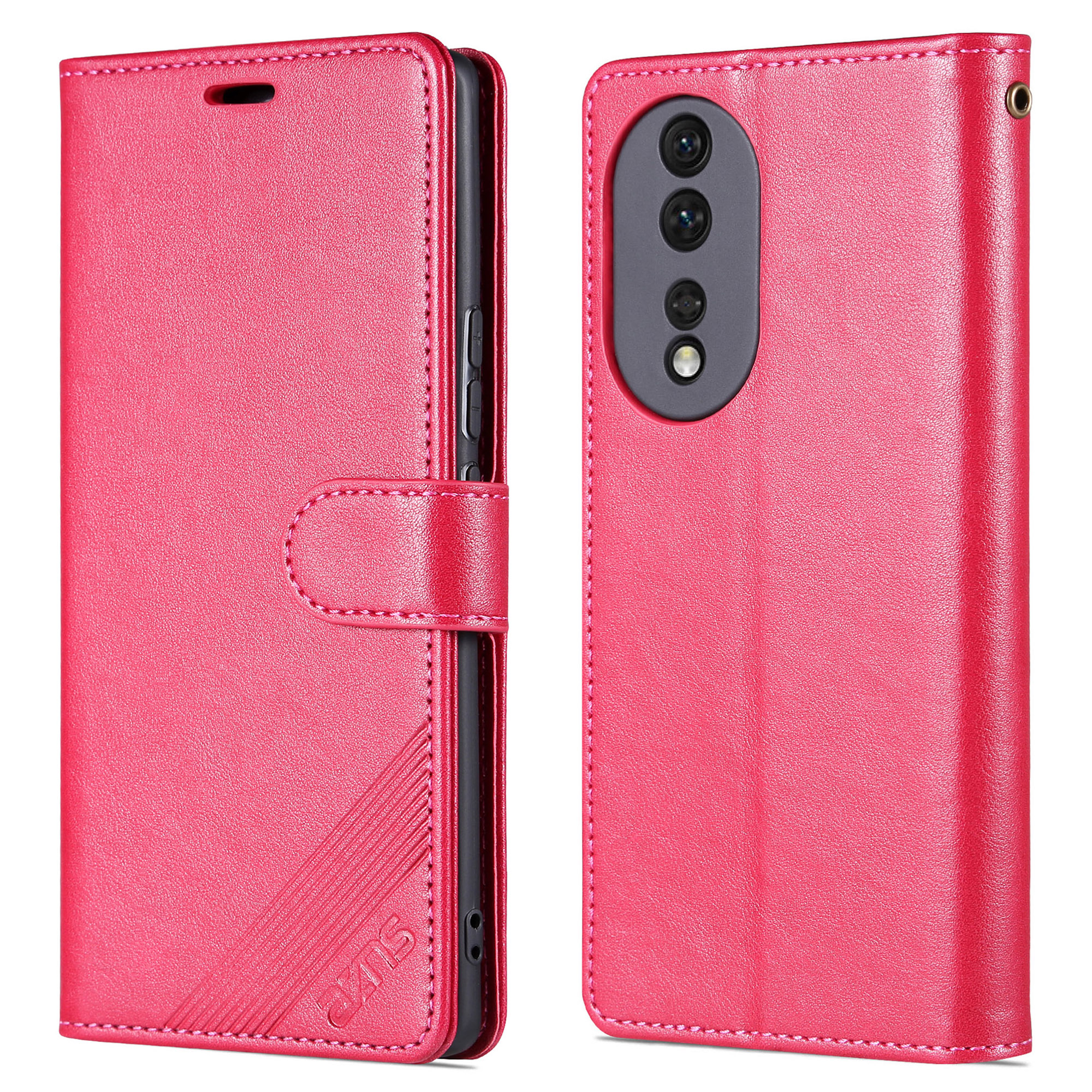 

AZNS Für Ehren 90 Pro PU Lederständer Telefonhülle Anti-drop-brieftasche Telefonabdeckung - Rot, Honor 90 Pro