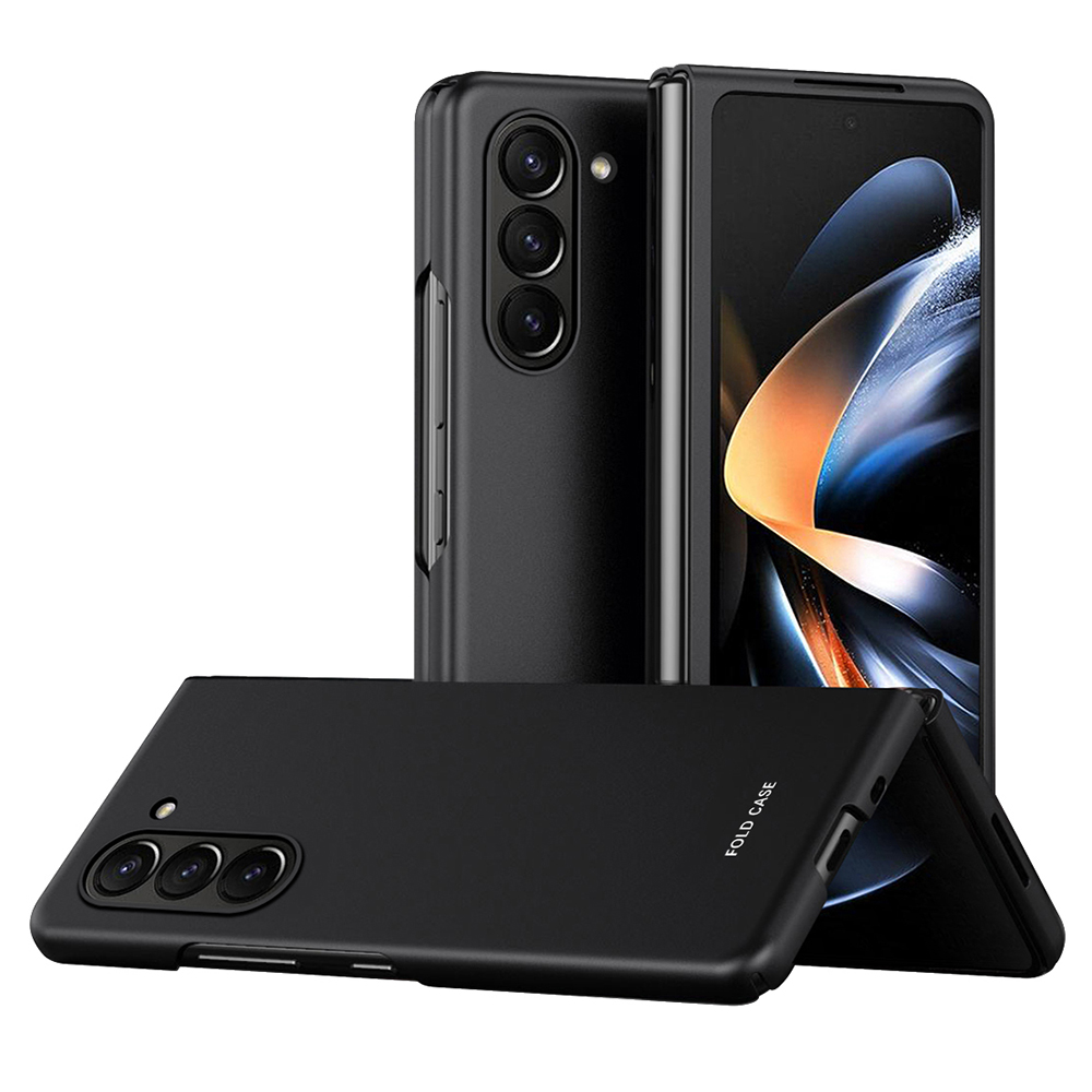 

Für Samsung Galaxy Z Fold5 5G Gummiziertes Hartpc-telefongehäuse Hauttouch Schockdcoverabdeckung - Schwarz, Galaxy Z Fold5 5G