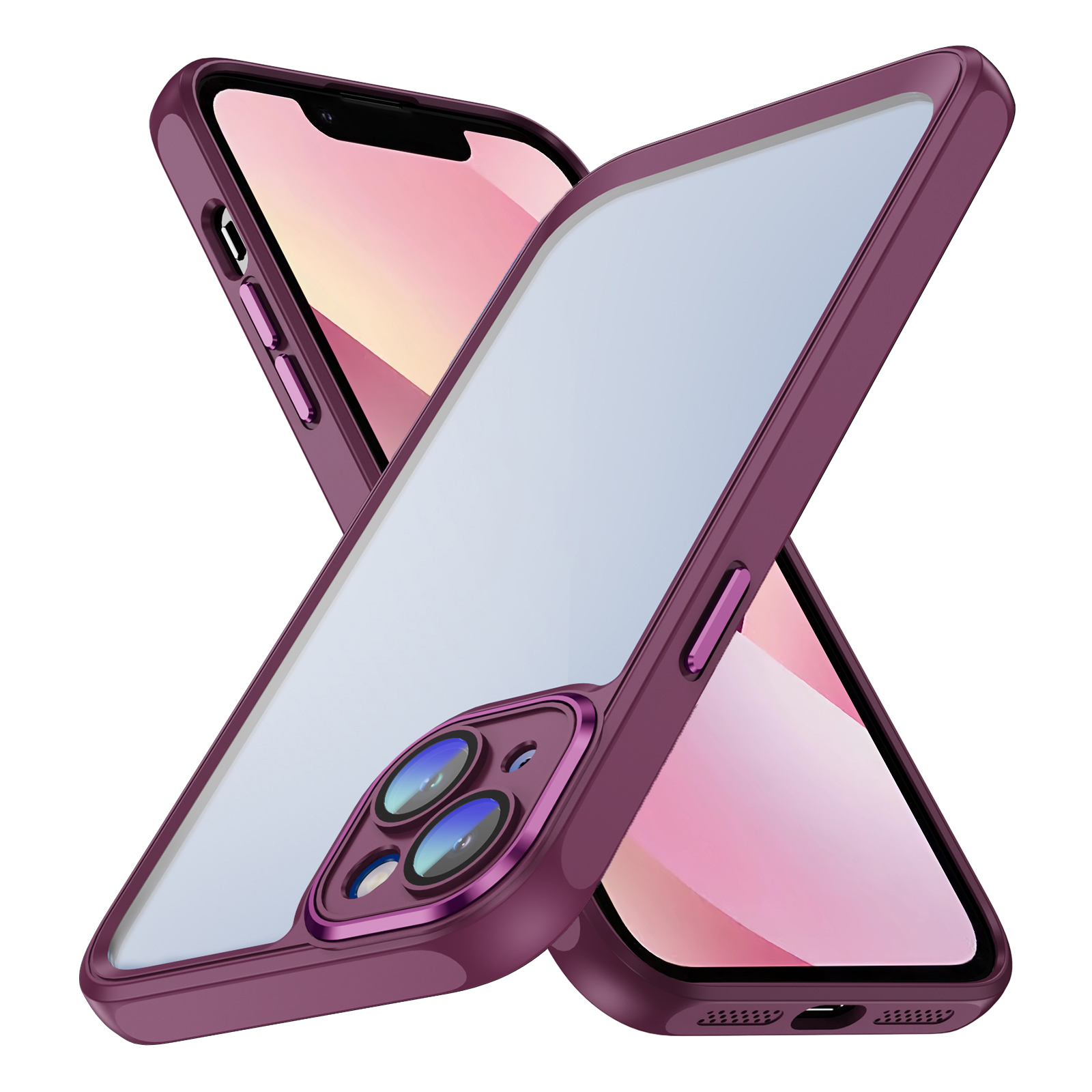 

Für Das Iphone 13 Mini Acryl+tpu Clear Case Clear Case Scratch Resistant Stoßdetphone -abdeckung - Rose, iPhone 13 mini