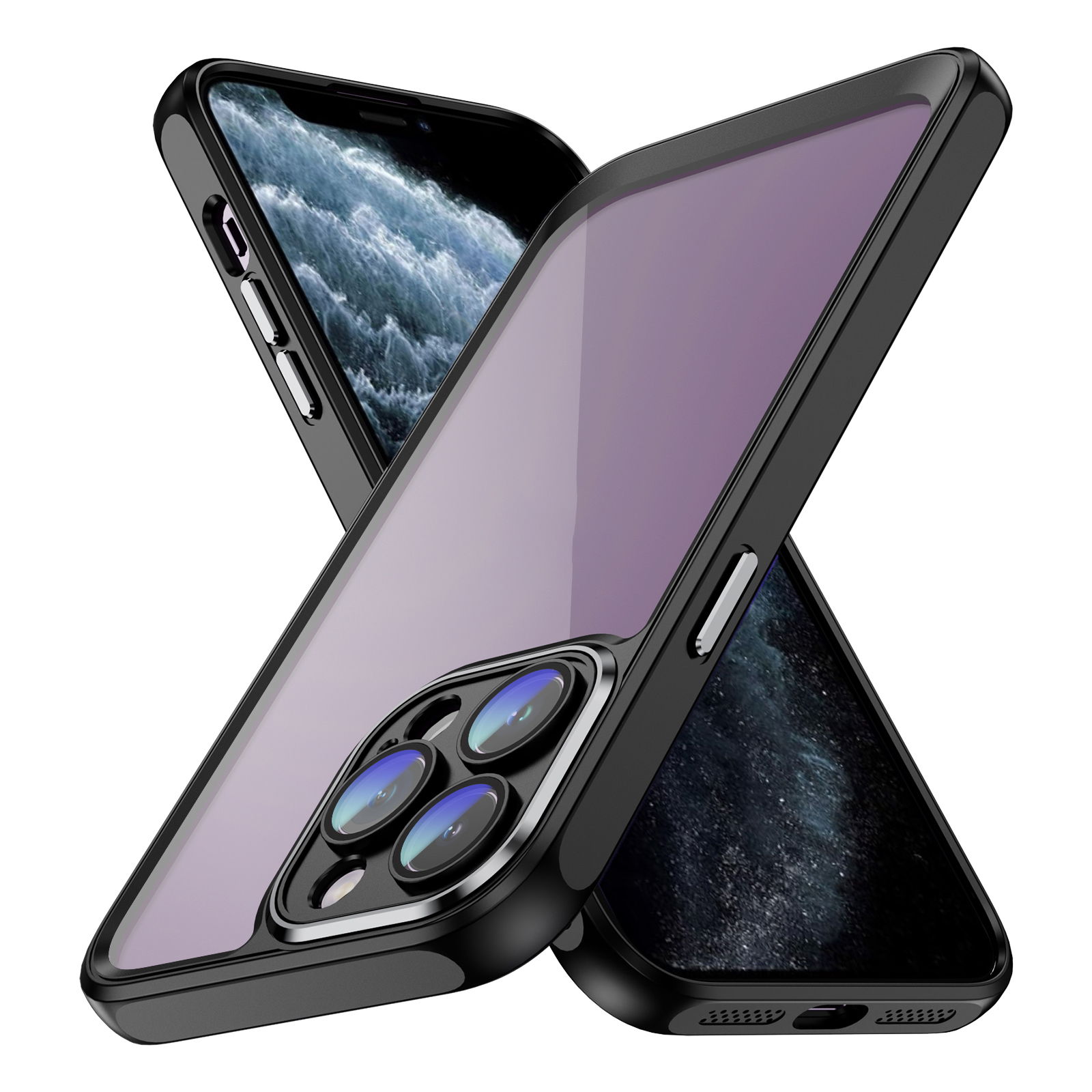 

Für Iphone 11 Pro Transparenz Acryl Zurück - Schwarz, iPhone 11 Pro