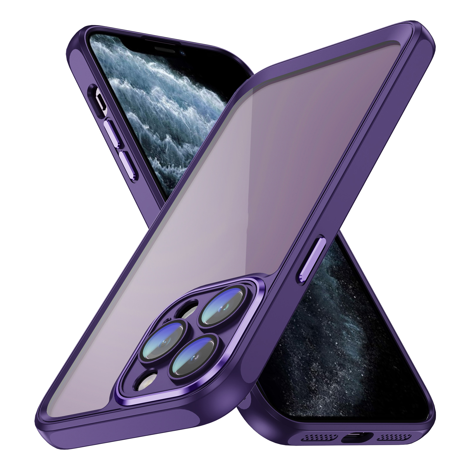 

Für Iphone 11 Pro Transparenz Acryl Zurück - Dunkelviolett, iPhone 11 Pro