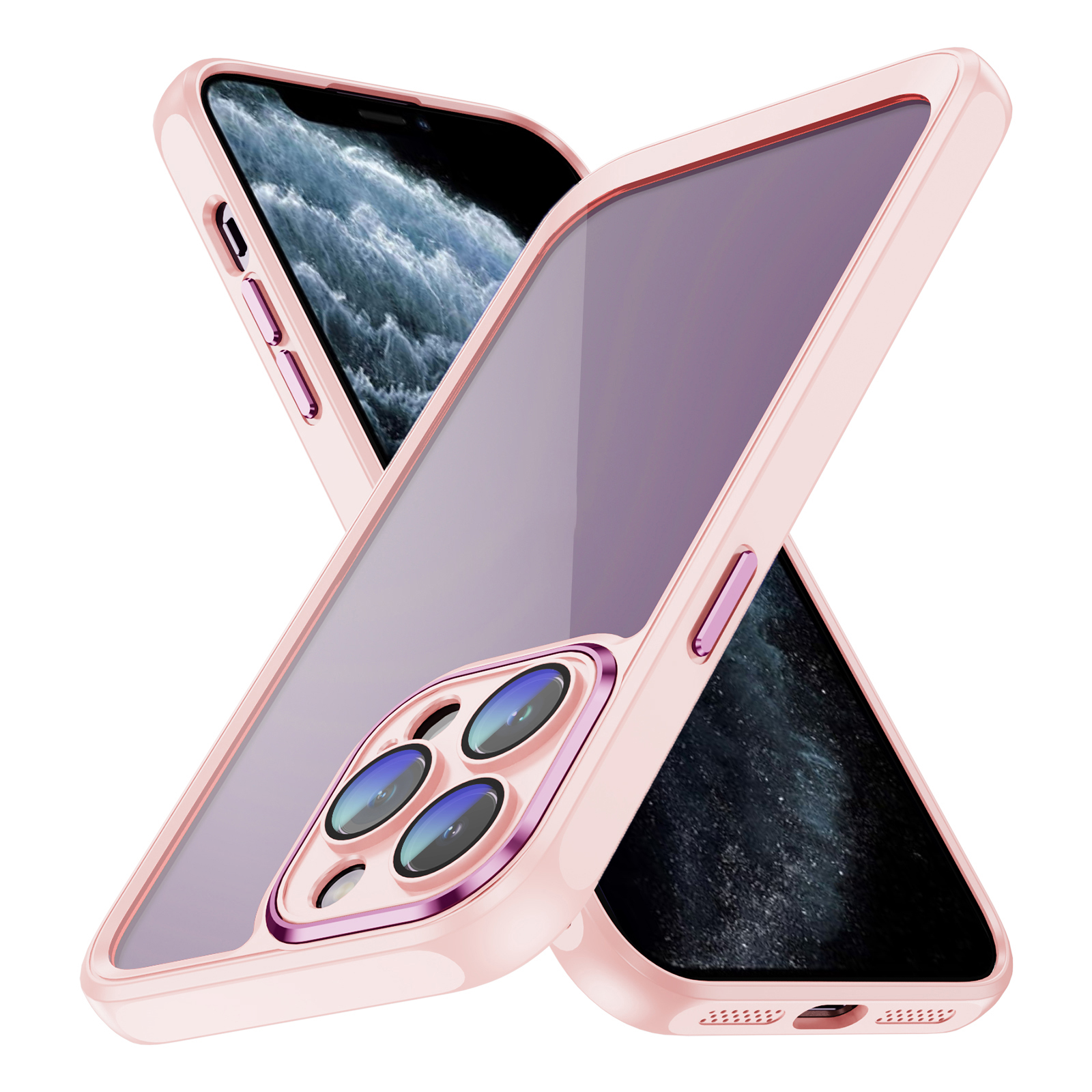

Für Iphone 11 Pro Transparenz Acryl Zurück - Aprikosenrosa, iPhone 11 Pro