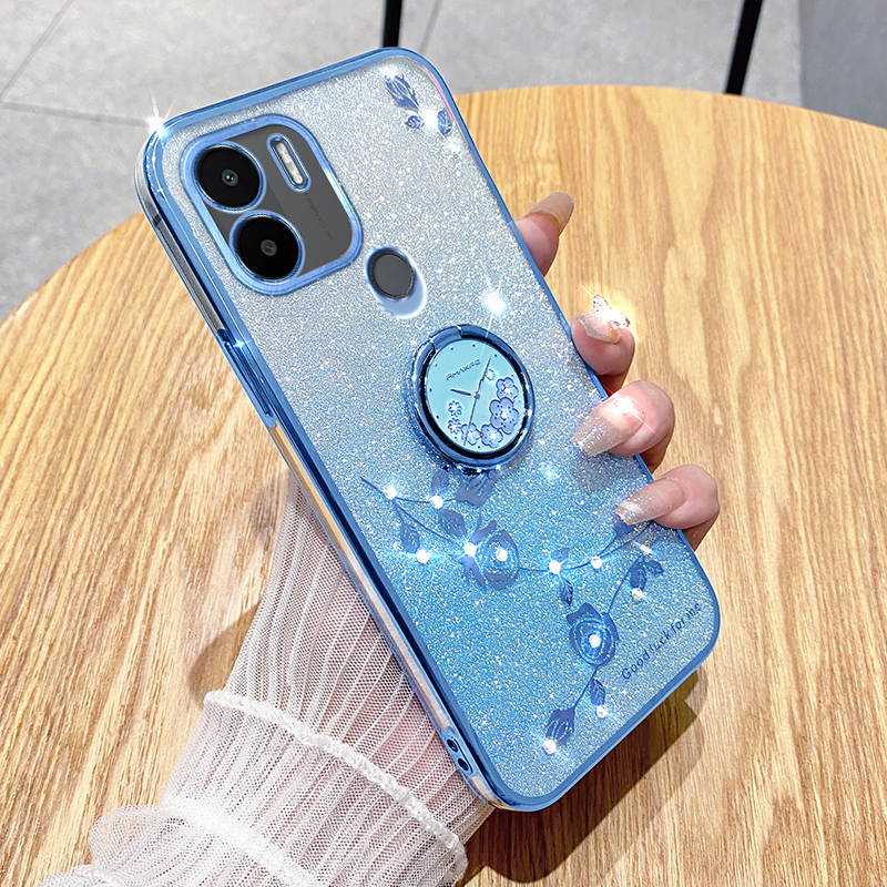

Kickstandschale Für Xiaomi Redmi A1+ 4G / A2+ 4g / Poco C50 4G Glitzer -gradienten -strassblume TPU -elektro -telefonhülle TPU - Blau, Xiaomi Redmi A1+ 4G