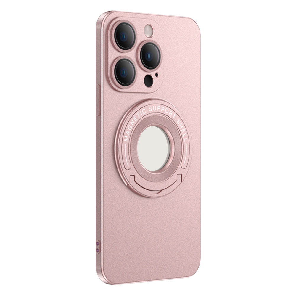 

Für Iphone 12 Pro 6,1 Zoll Slim Phone Case Protective TPU Cover Retractable Kickstand Phone Shell - Rosa, iPhone 12 Pro