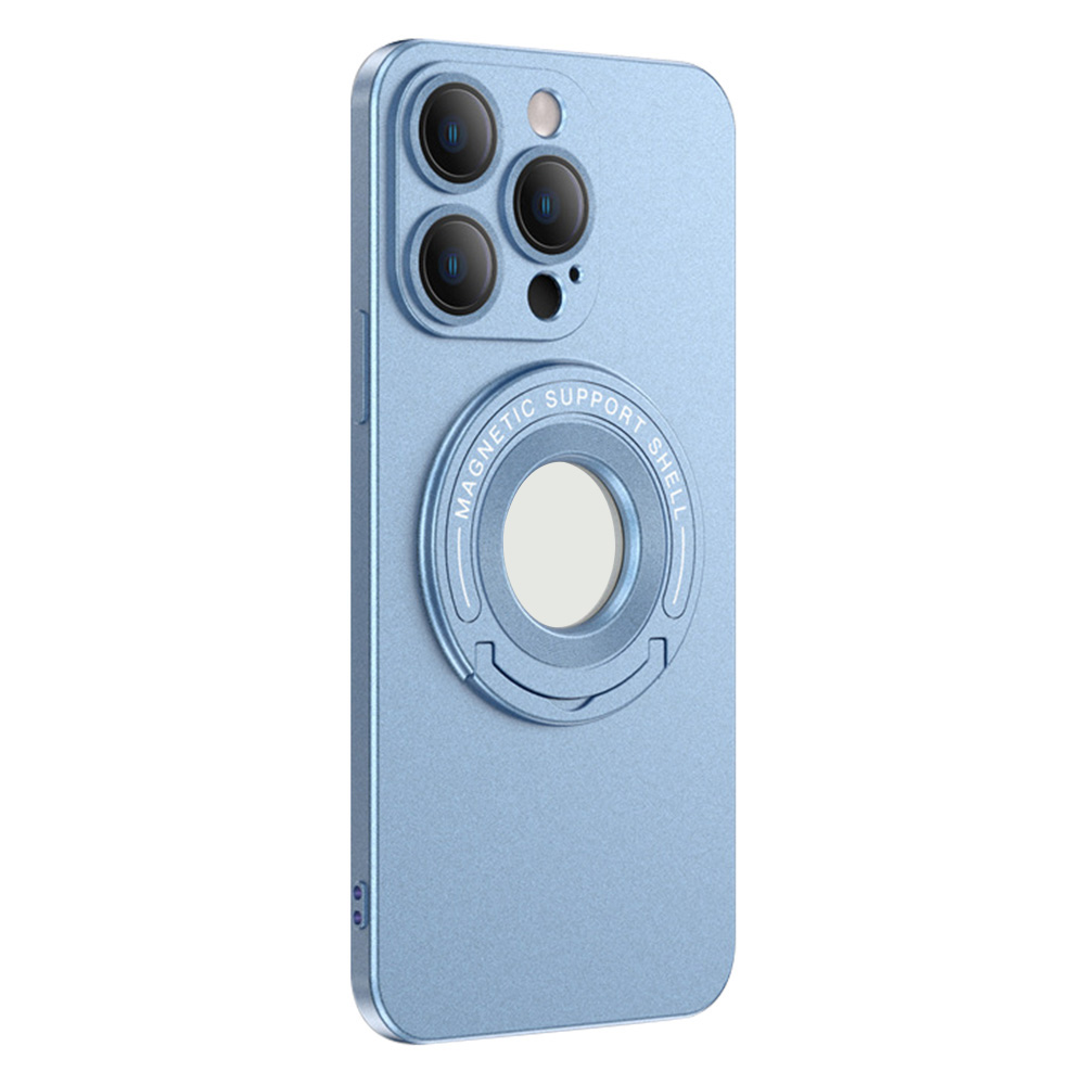

Für Iphone 12 Pro 6,1 Zoll Slim Phone Case Protective TPU Cover Retractable Kickstand Phone Shell - Blau, iPhone 12 Pro