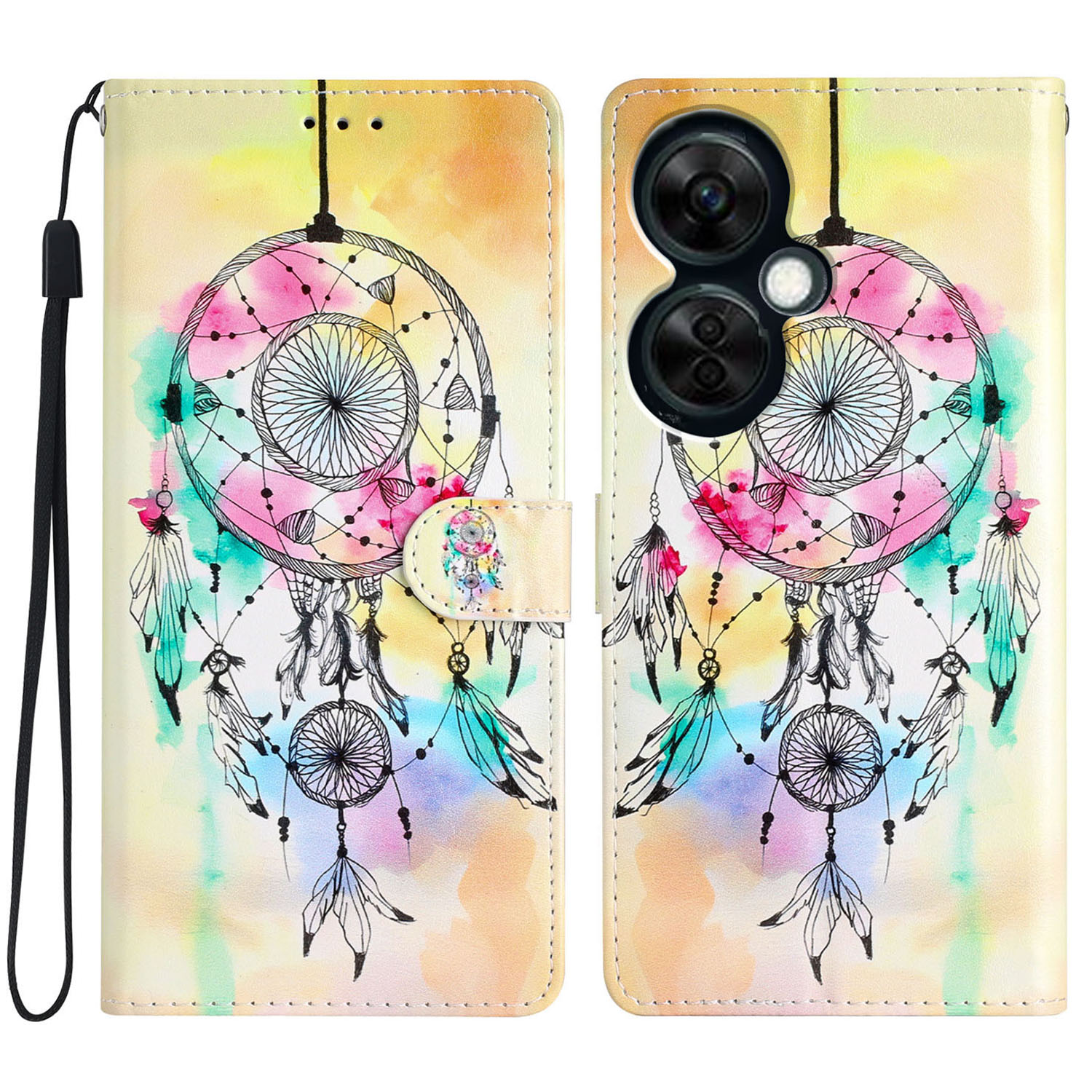 

Für OnePlus Nord CE 3 Lite 5G Muster Druck PU Leder Telefon Hülle Wallet Flip Protective Cover - Windspiel, OnePlus Nord CE 3 Lite 5G