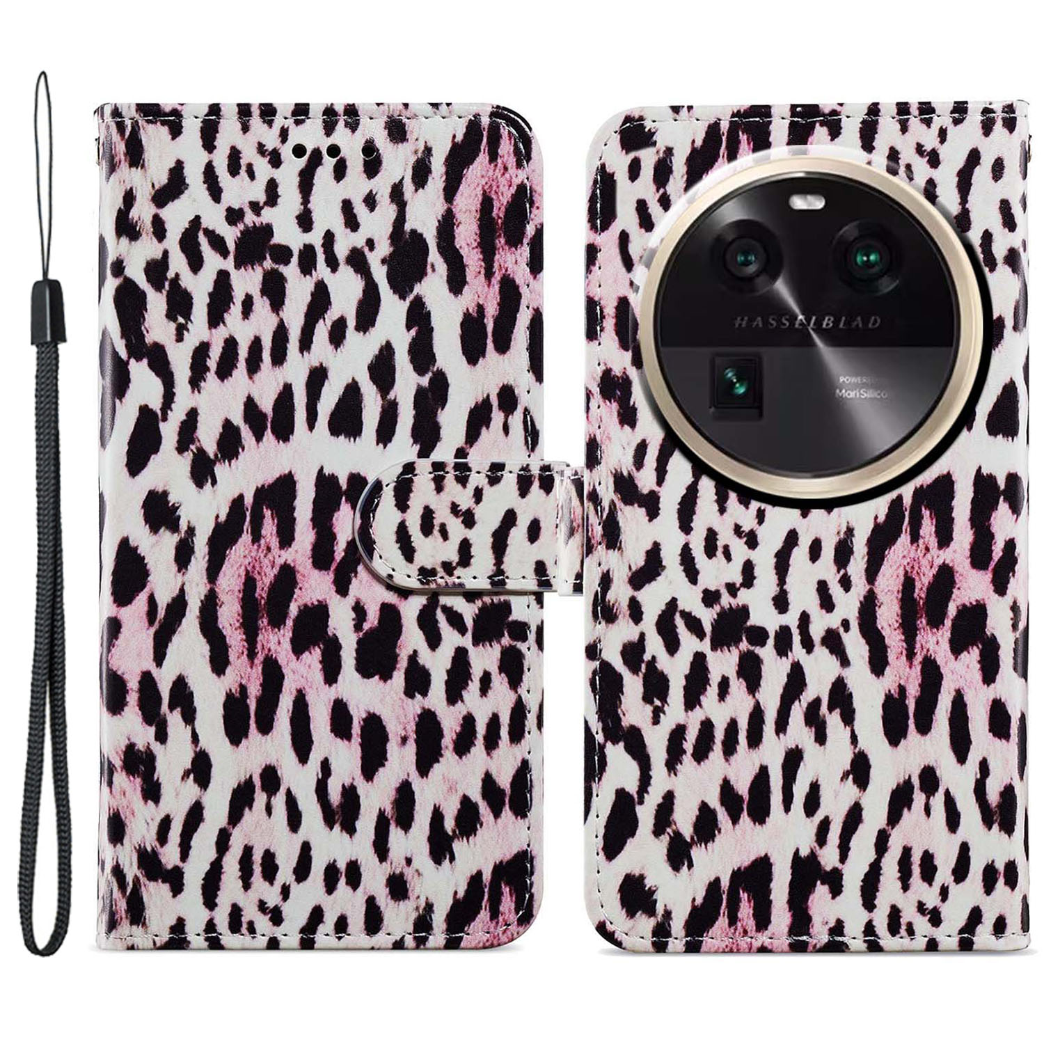 

Für Oppo Finden Sie X6 PU Leder -handy -hülle -muster -druckständer Flip Wallet Wallet - Leopard, Oppo Find X6