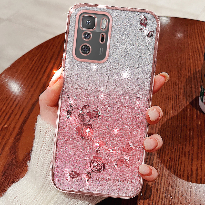 

Gradiententelefonkoffer Für Xiaomi Poco X3 GT / Redmi Anmerkung 10 Pro 5G (China) Blumenstrass -tpu -telefonabdeckung - Roségold, Xiaomi Poco X3 GT