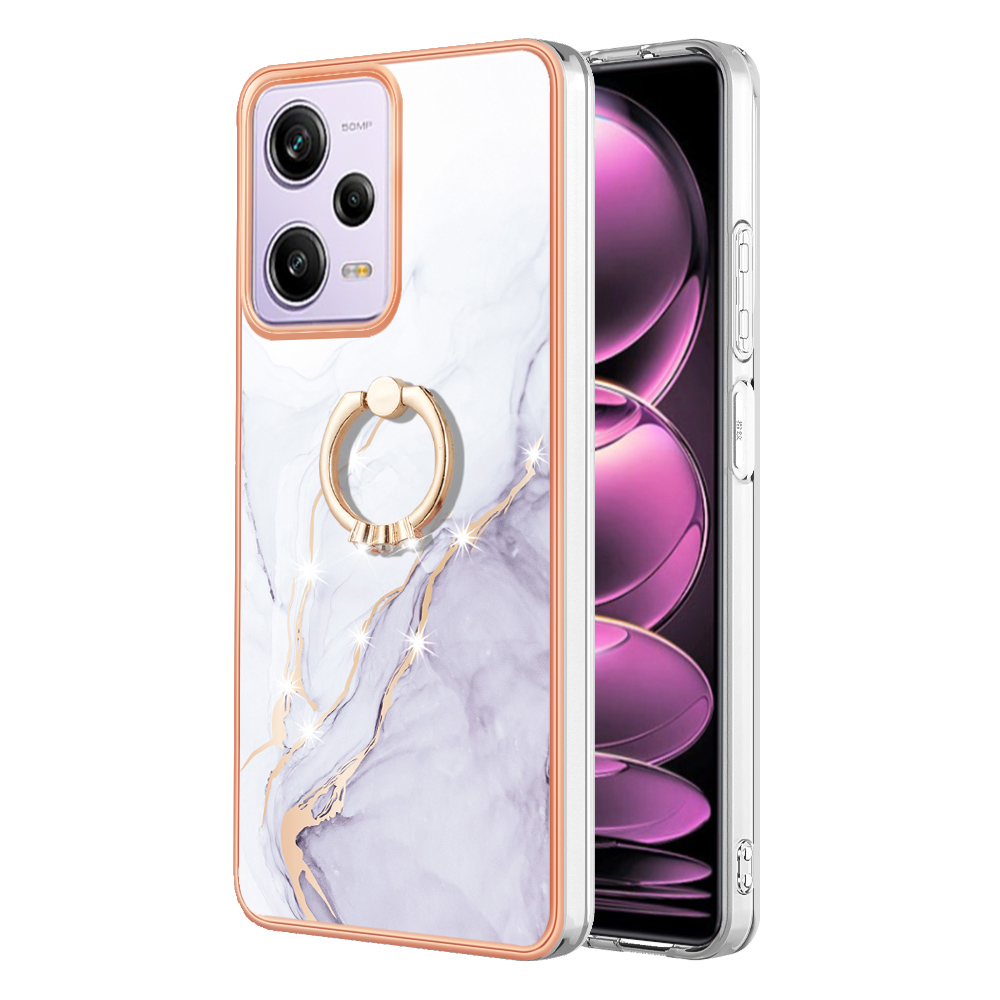 

YB IMD Series-10 Für Xiaomi Redmi Note 12 Pro Speed ​​5g / Hinweis 12 Pro 5g / Poco X5 Pro 5G TPU Kickstand Telefonhülle Marble IMD -cover - Weiß 006, Xiaomi Redmi Note 12 Pro 5G