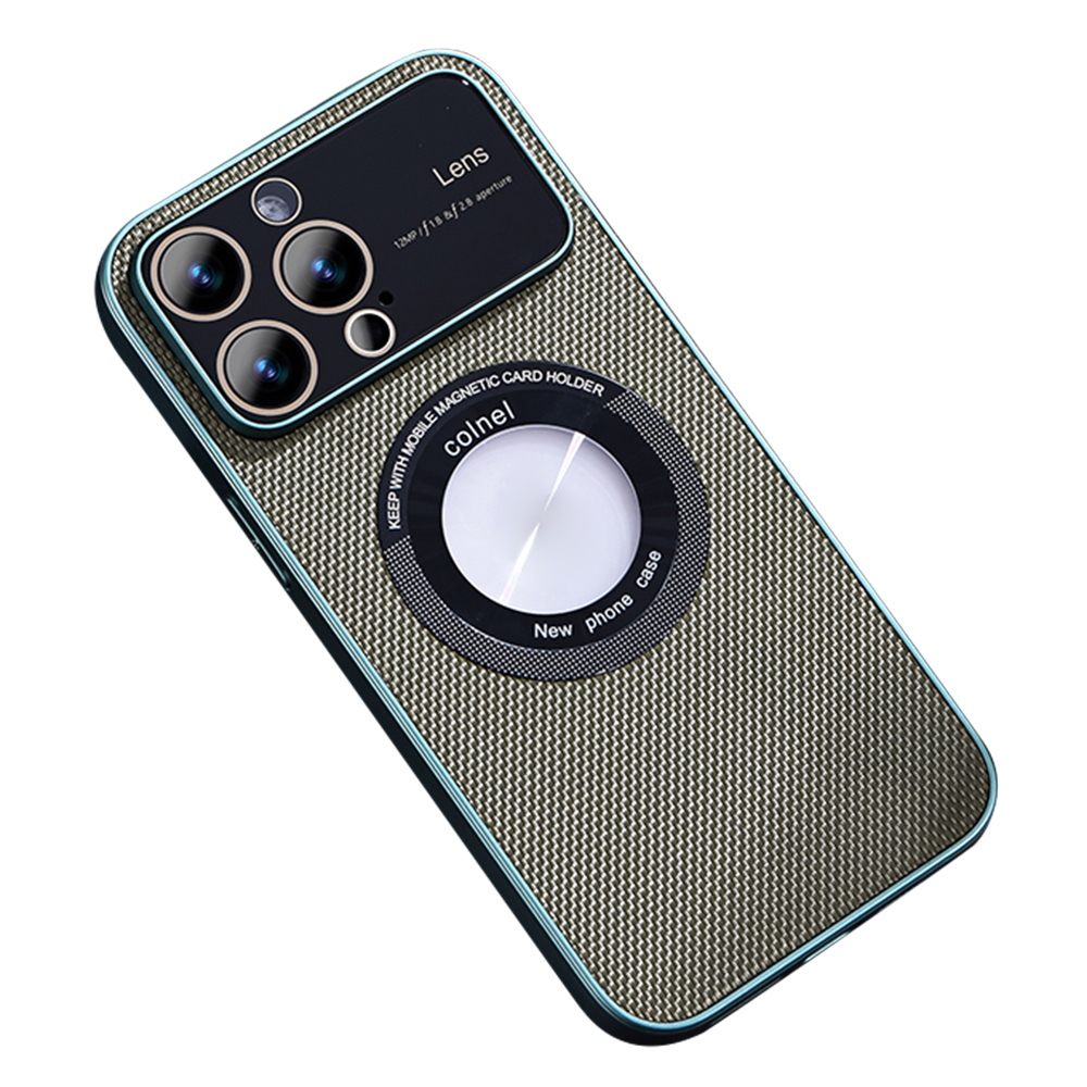 

Für Das Iphone 13 Pro Max. 6,7 Zoll Scratch Proof PC+Nylon Zurück -deckungs -logo -cutout -telefonhülle Ansicht - Grün, iPhone 13 Pro Max