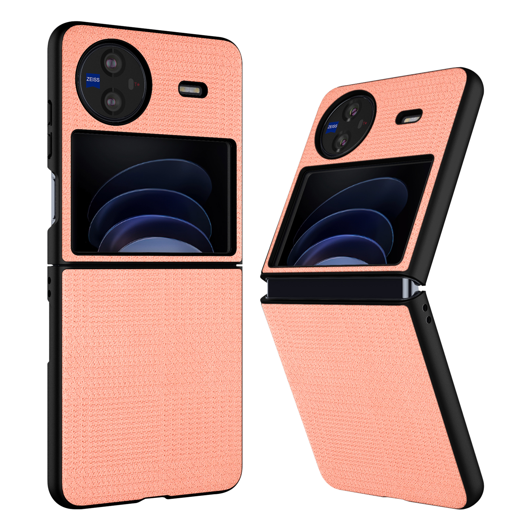 

VILI Th-serie Drop-proof-hülle Für Vivo X Flip Pu-lederbeschichtete Pc+tpu-schutzhandyabdeckung - Rosa, vivo X Flip