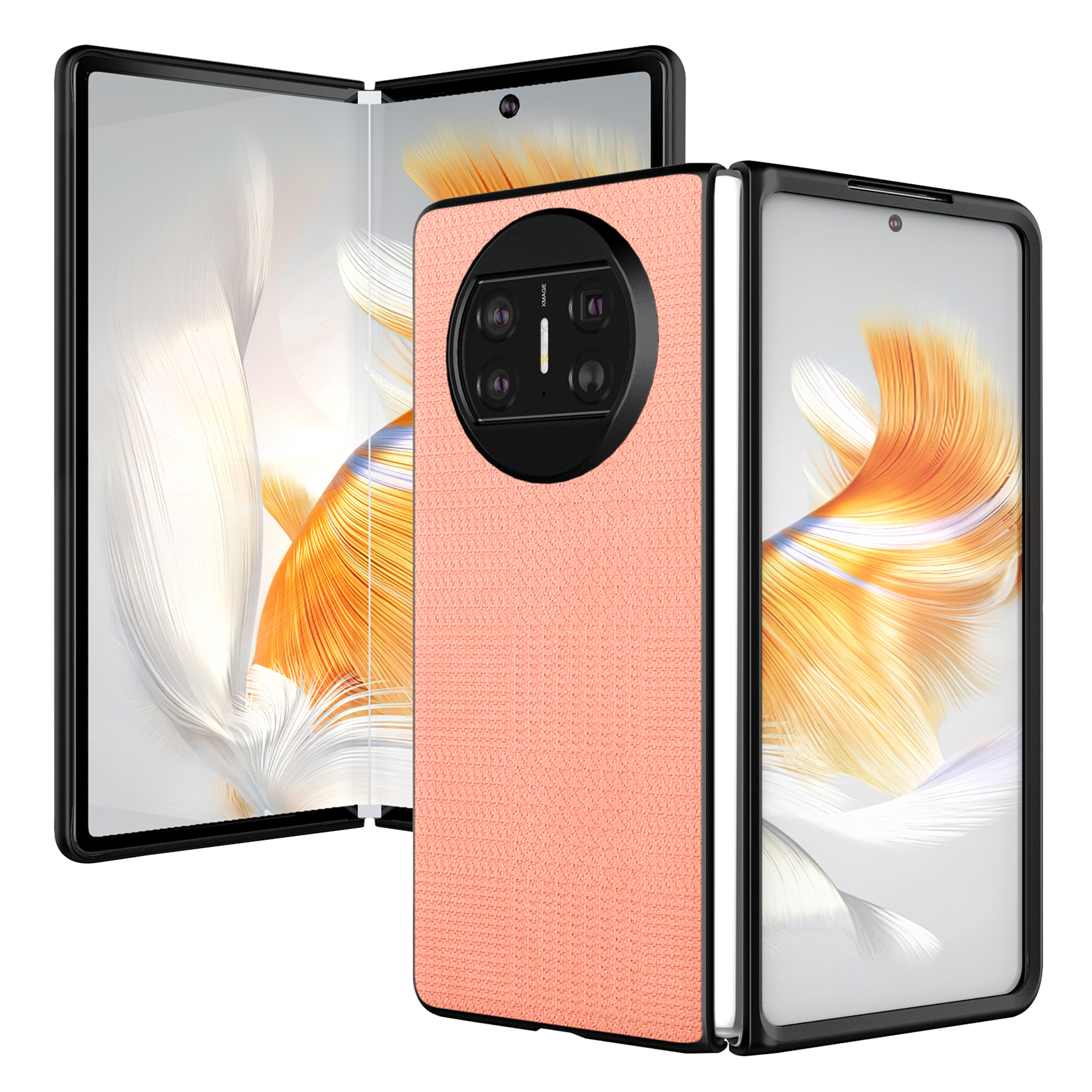 

VILI TH -serie Für Huawei Mate X3 5G Schockdcood -hülle PU -lederbeschichtete PC+TPU -handyabdeckung - Rosa, Huawei Mate X3 5G