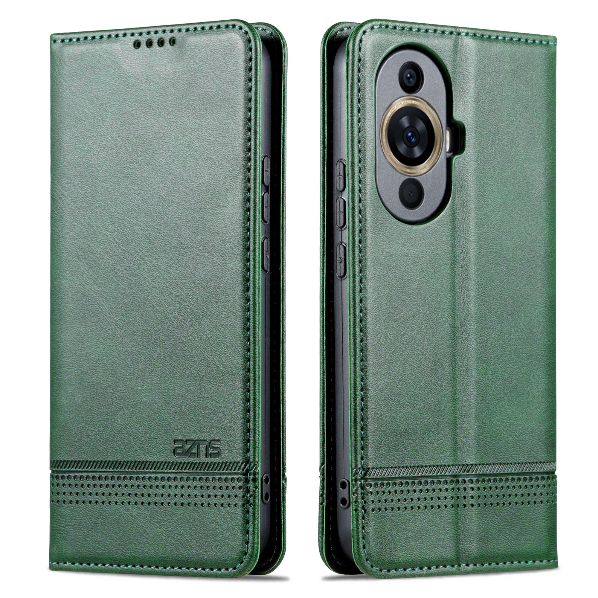 

Azns Für Huawei Nova 11 Pro / 11 Ultra-telefon-hülle PU Leder Brieftasche Anti-kratzerabdeckung - Grün, Huawei nova 11 Pro
