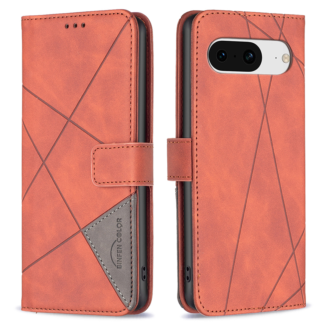 

Binfen Farbe BF05 Für Google Pixel 8 Anti-kratzer-pu-lederständer Flip Hülle Eingeprägte Brieftaschen-telefonabdeckung - Braun, Google Pixel 8