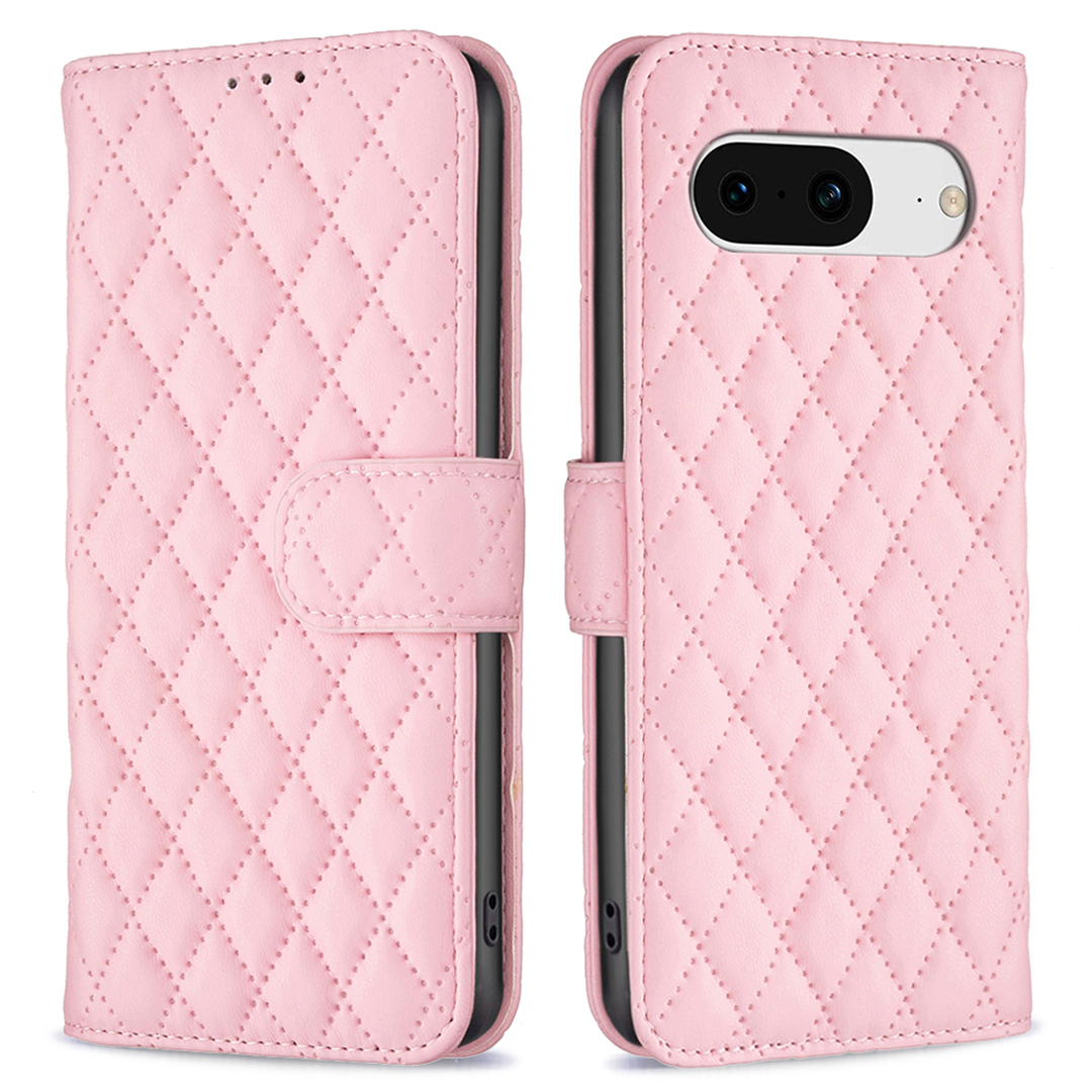 

Binfen Color BF Style-14 Für Google Pixel 8 Wallet Phone Case Eingeprägte Pu-leder-ständer Cover - Rosa, Google Pixel 8