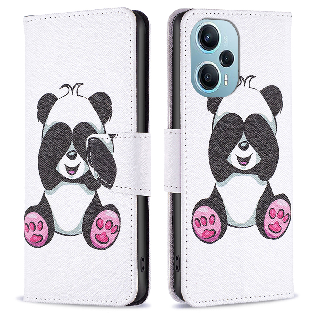 

Für Xiaomi Poco F5 5G / Redmi Note 12 Turbo -muster Druck Leder -telefon Hülle Wallet Stand Cover - Panda, Xiaomi Poco F5 5G