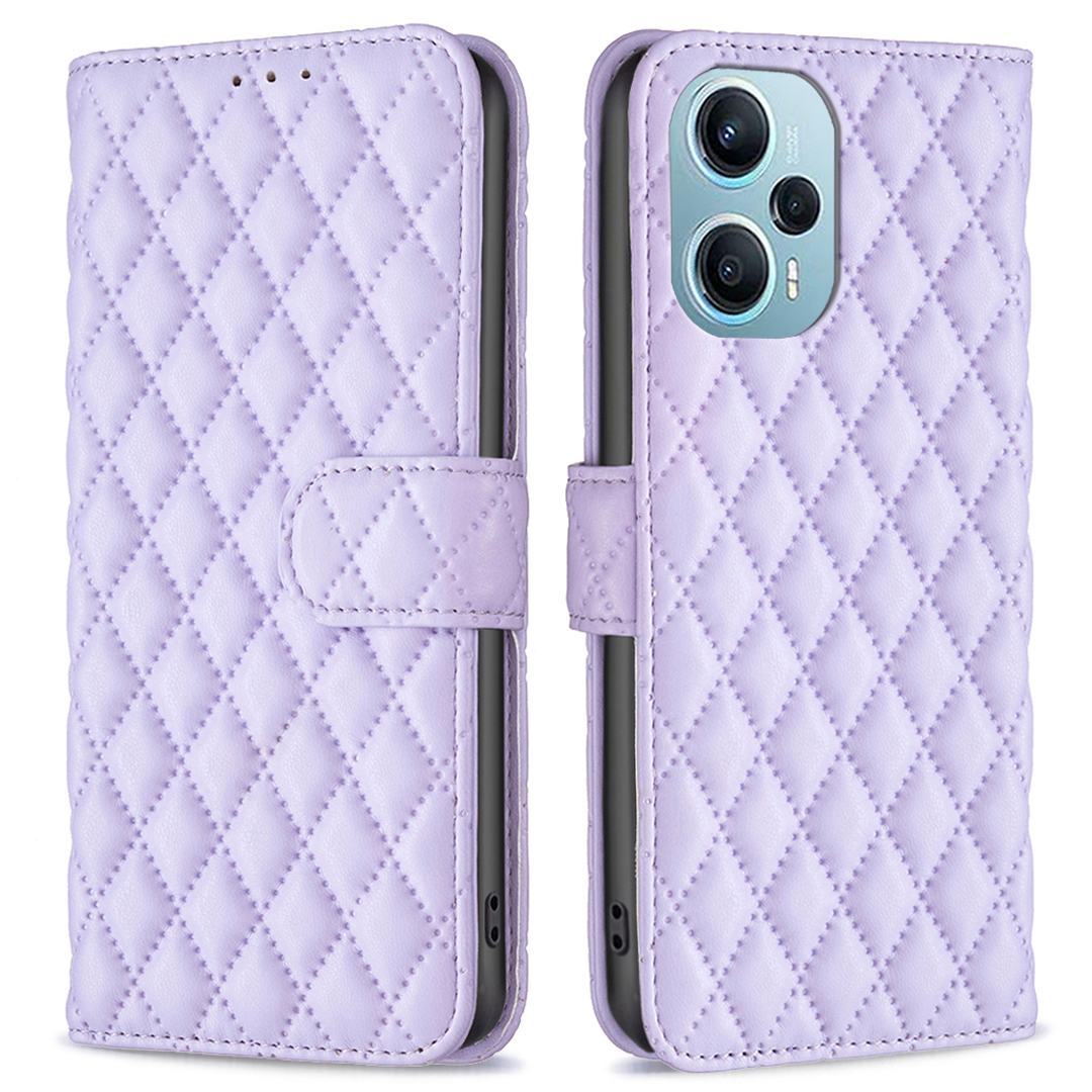 

Binfen Farbe BF Style-14 Für Xiaomi Poco F5 5g / Redmi Note 12 Turbo Phone Hülle Brieftasche Eingeprägter Lederständer Cover - Lila, Xiaomi Poco F5 5G