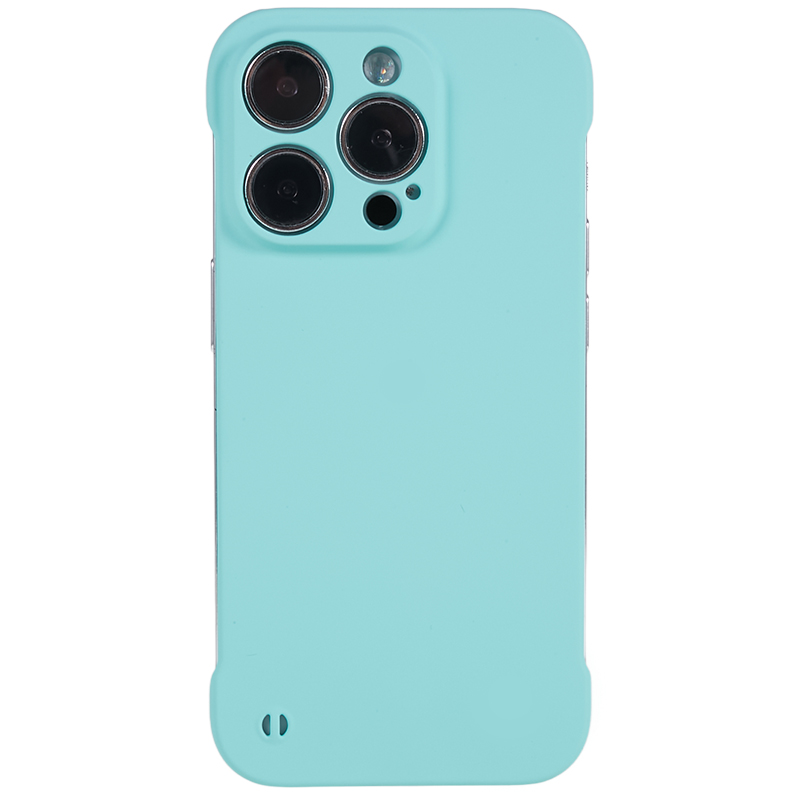 

Für Iphone 14 Pro Max Gummized Hard PC Phone Case Skin-Touch Frameless Rückenabdeckung - Baby Blau, iPhone 14 Pro Max
