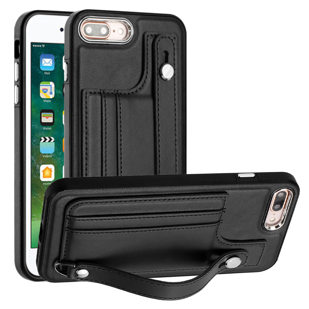 

Für Iphone 6 Plus / 7 Plus / 8 Plus 5,5-zoll-hülle YB Lederschicht Serie-5-tpu-telefonabdeckung Mit Kartensteckplätzen - Schwarz, iPhone 6 Plus 5.5 inch