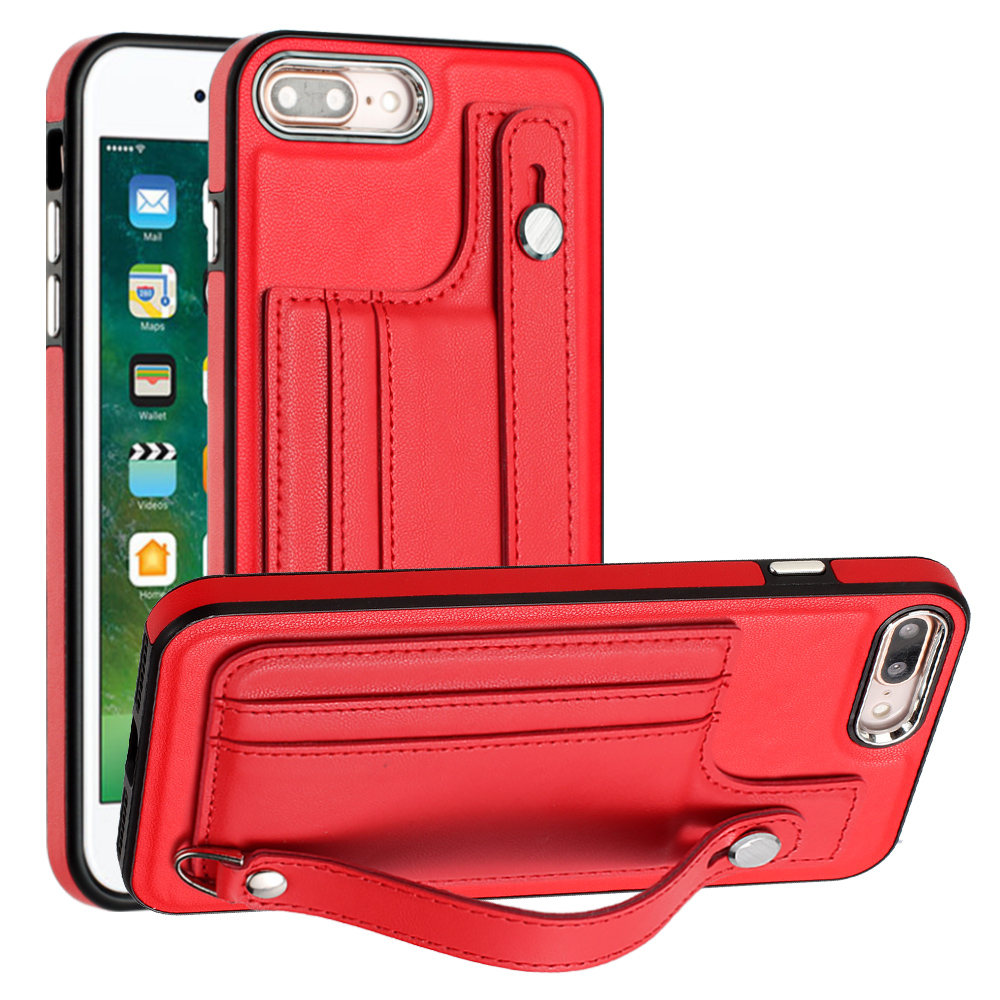 

Für Iphone 6 Plus / 7 Plus / 8 Plus 5,5-zoll-hülle YB Lederschicht Serie-5-tpu-telefonabdeckung Mit Kartensteckplätzen - Rot, iPhone 6 Plus 5.5 inch