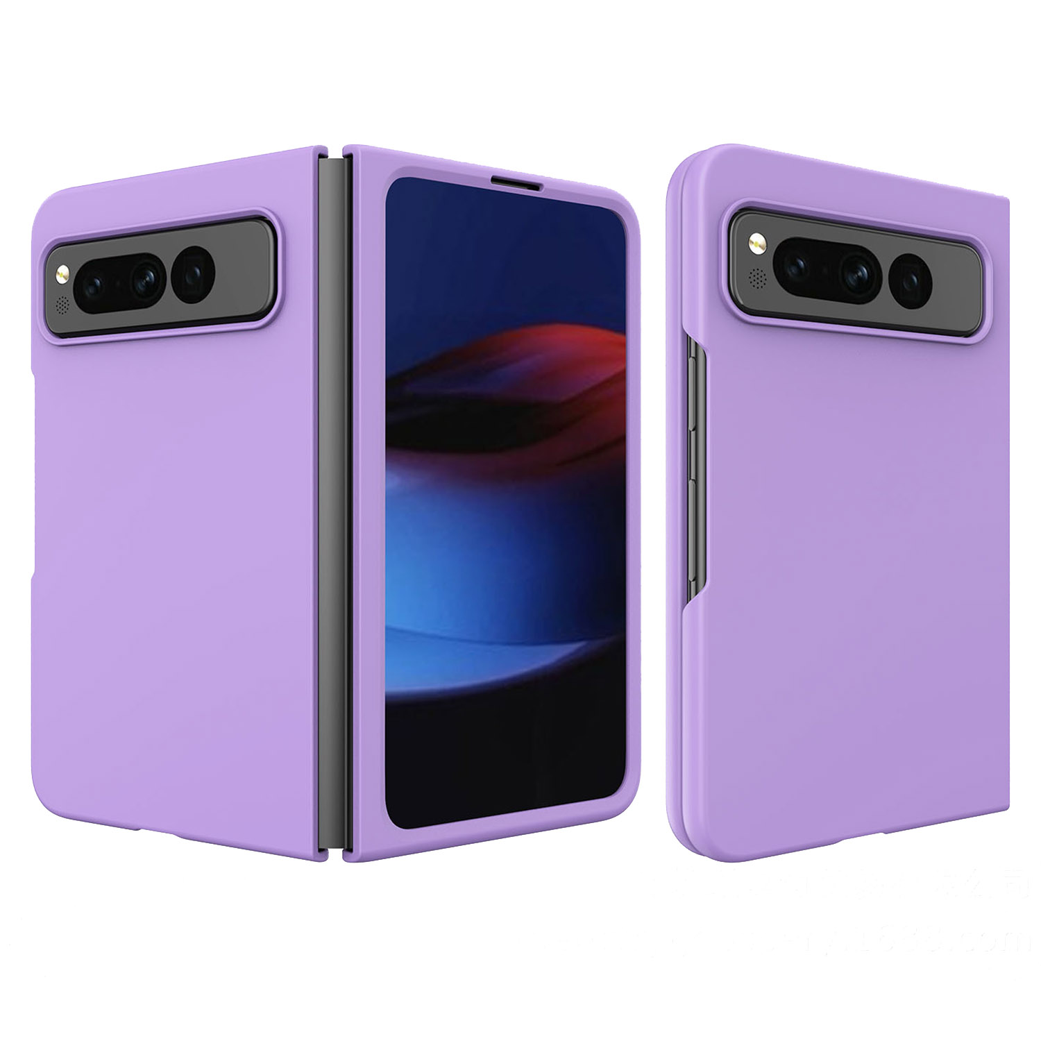 

Für Google Pixel Fold Skin Touch PC Phone Hülle Dünne Schlanke Schutzabdeckung - Lila, Google Pixel Fold