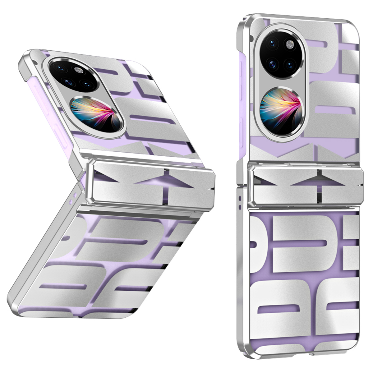 

Für Huawei P50 Pocket Mobile Phone Case Anti-scratch-elektroplating-hard-pc-abdeckung - Silber, Huawei P50 Pocket