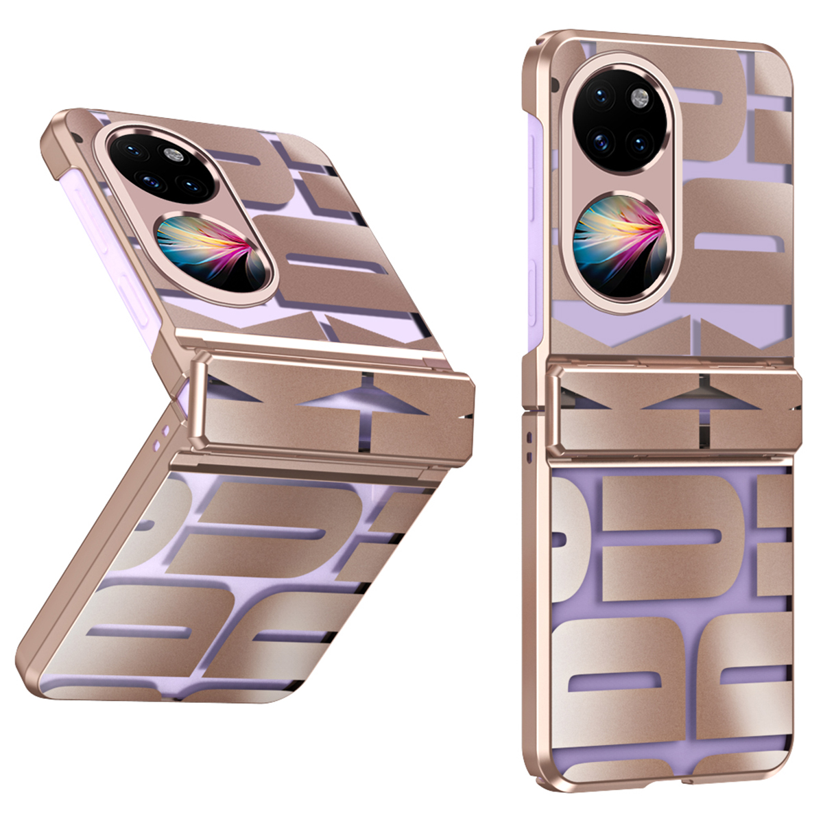 

Für Huawei P50 Pocket Mobile Phone Case Anti-scratch-elektroplating-hard-pc-abdeckung - Roségold, Huawei P50 Pocket