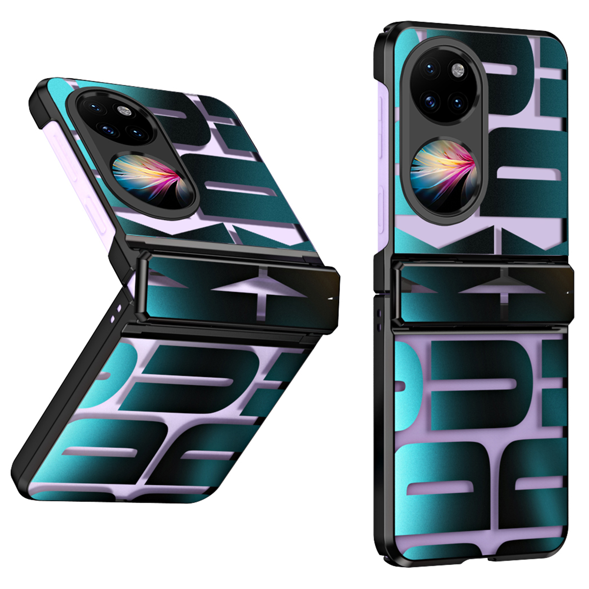 

Für Huawei P50 Pocket Mobile Phone Case Anti-scratch-elektroplating-hard-pc-abdeckung - Schwarz, Huawei P50 Pocket
