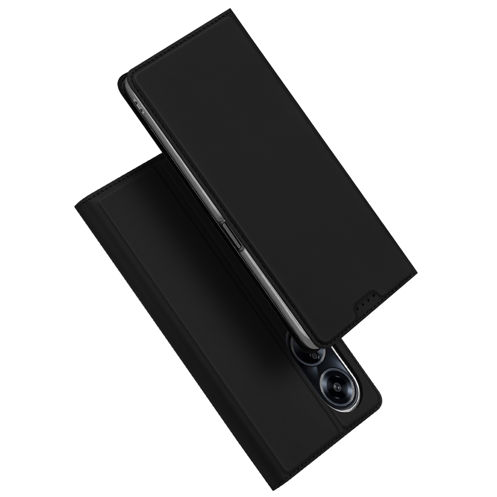 

DUX DUCIS Skin Pro Series for Oppo A1 5G / A98 5G PU Leather Card Slot Phone Case Shockproof Cover with Stand - Black, Oppo A1 5G