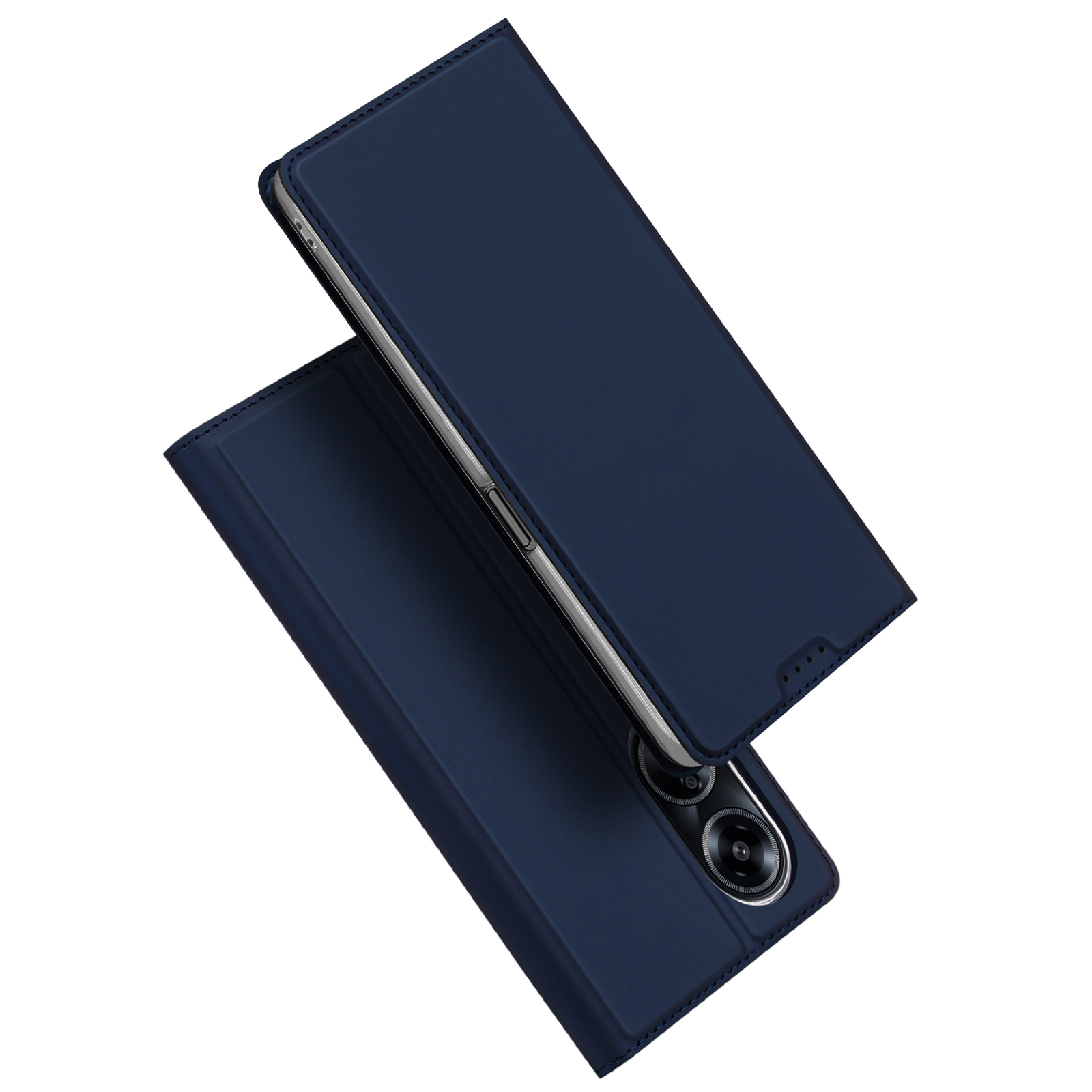 

Dux Ducis Skin Pro -serie Für Oppo A1 5G / A98 5G PU Leather Kartenschlitz -telefon Hülle Schockdcover Mit Ständer - Blau, Oppo A1 5G