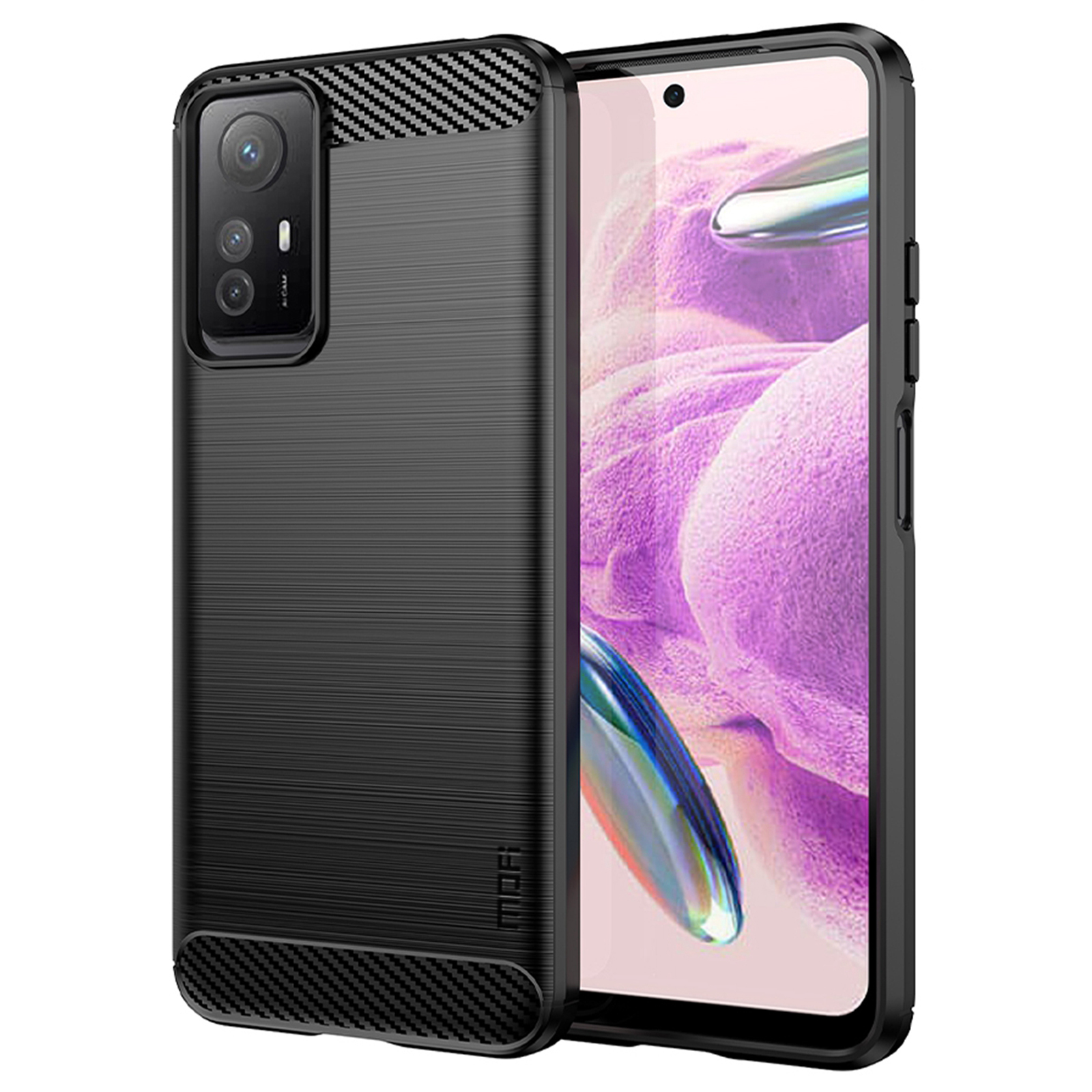 

Mofi JK TPU Serie-1 Für Xiaomi Redmi Note 12S 4G Carbon Faser Telefonhülle Gebürstete Tpu-rückseite - Schwarz, Xiaomi Redmi Note 12S 4G