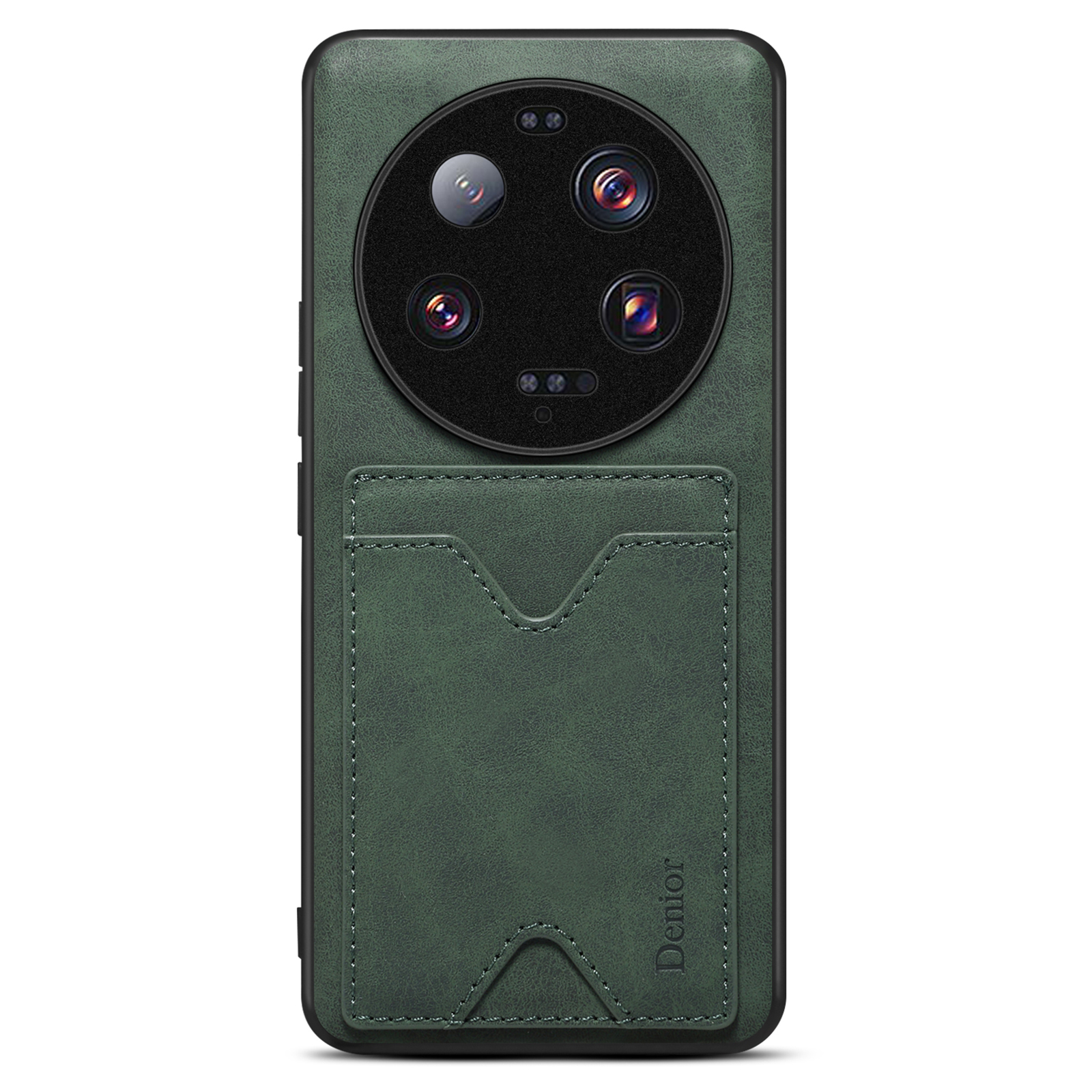 

Denior Für Xiaomi 13 Ultra-drop-proof-hülle Mit Kickstand-kartensteckplatz PU Lederbeschichtete Tpu-telefonabdeckung - Grün, Xiaomi 13 Ultra