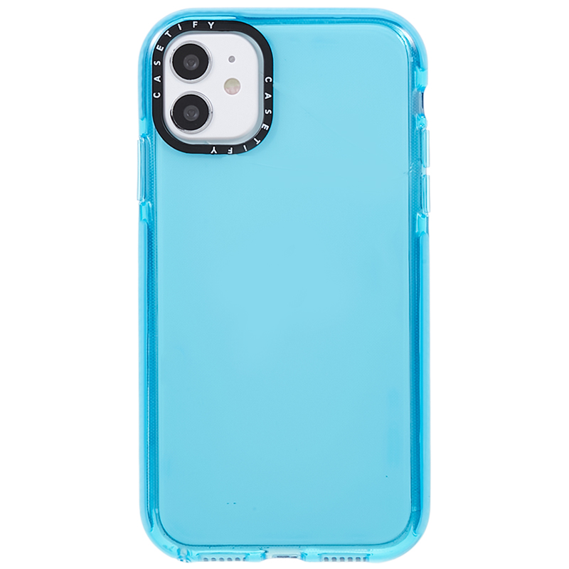 

Für Das Iphone 11 Transparente PC+TPU -telefonhülle Drop -schutz -rückschutzabdeckung - Transparenter Cyan, iPhone 11