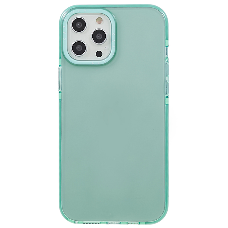 

PC+TPU -telefonhülle Für Iphone 12 / 12 Pro 6,1 Zoll Transparentes Dropschutz -rückschutzabdeckung - Transparent Grün, iPhone 12