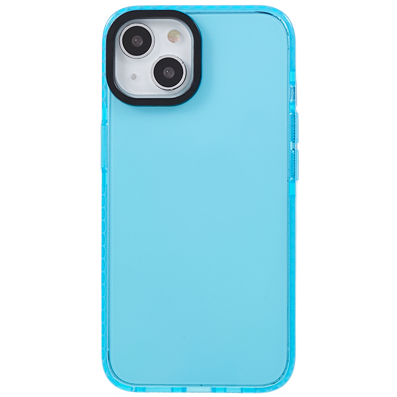 

PC+TPU -hülle Für Iphone 14 Stoßdichtungssicherer Mobiltelefon -rückschutzabdeckung - Transparenter Cyan, iPhone 14