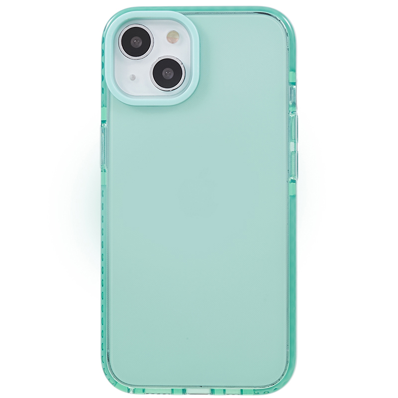 

PC+TPU -hülle Für Iphone 13 6,1 Zoll Drop -resistant Clear Phone Back Protector Deckung - Transparent Grün, iPhone 13