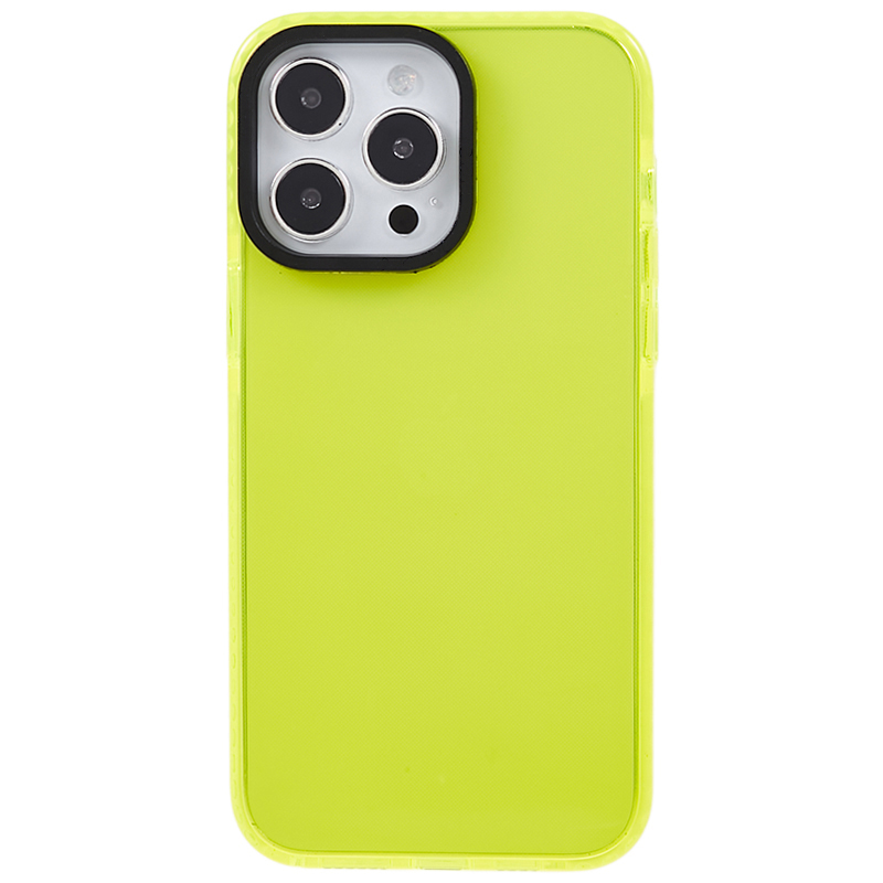 

Für Iphone 14 Pro Back Protector Clear PC+TPU -hülle Drop Resistente Mobiltelefonabdeckung - Transparent Gelb, iPhone 14 Pro