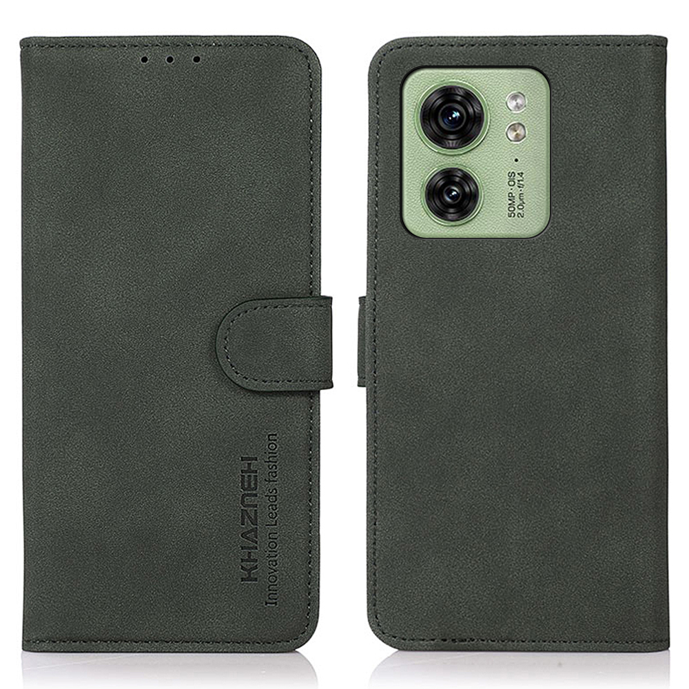 

Khazneh Leder Telefonhülle Für Motorola Edge 40 5G Wallet -ständer Textured Telefonabdeckung - Grün, Motorola Edge 40 5G