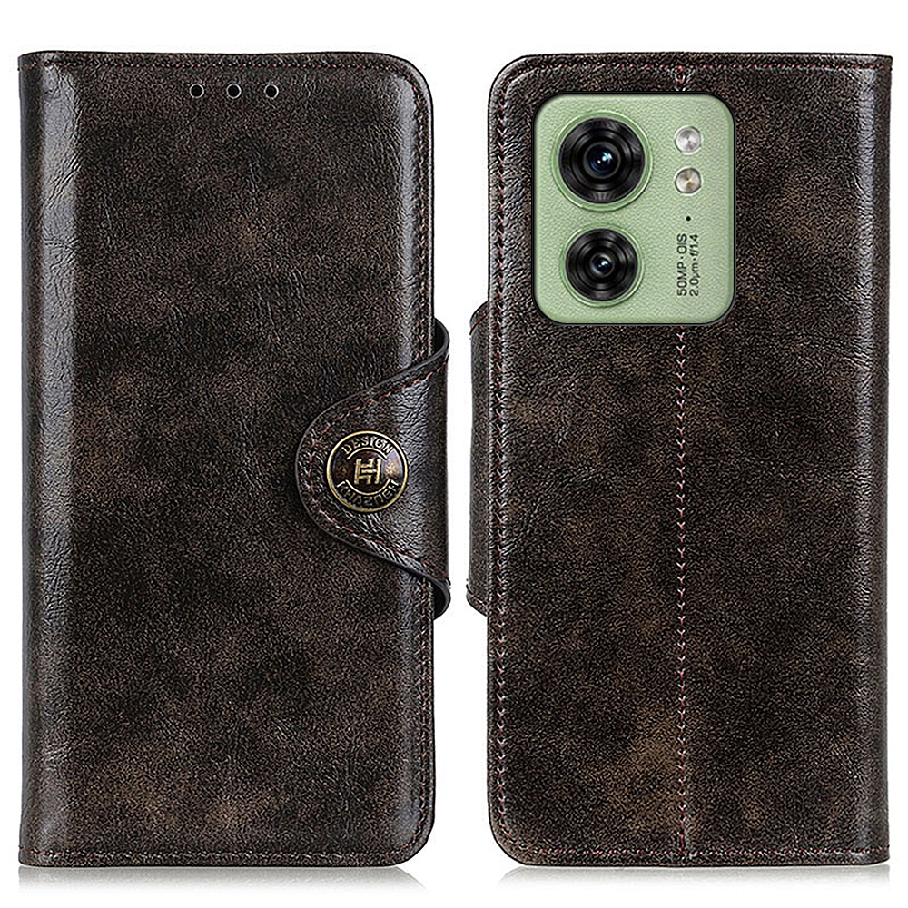 

Khazhen Für Motorola Edge 40 5g Stand Phone Hülle Wallet Flip Magnetic PU Lederschale Abdeckung - Kaffee, Motorola Edge 40 5G