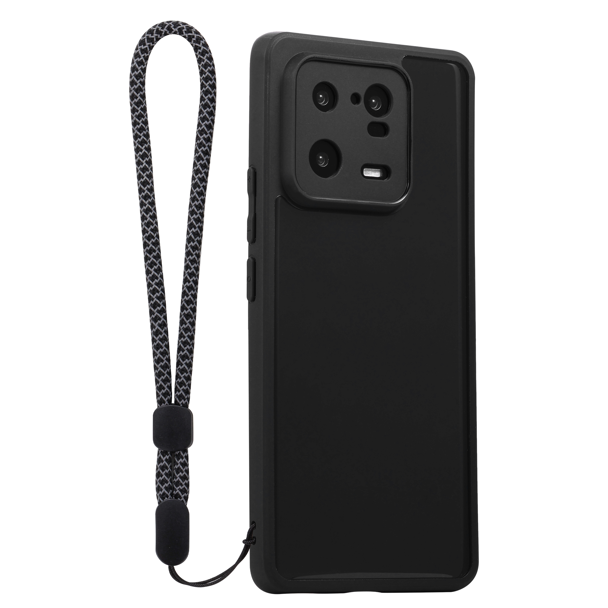 

VILI M-serie Für Xiaomi 13 Pro 5G Slim-fit-telefonabdeckung Transparentes Pc+tpu-hülle Mit Handgelenkriemen - Schwarz, Xiaomi 13 Pro 5G