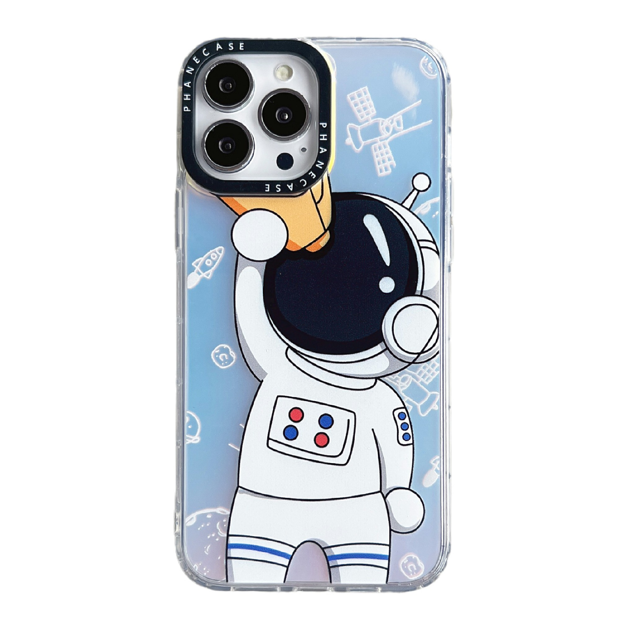 

Telefonhülle Für Iphone 14 Pro Max Laser Astronaut Muster Druckpc+tpu -dropschutzabdeckung - Teleskop -astronaut, iPhone 14 Pro Max