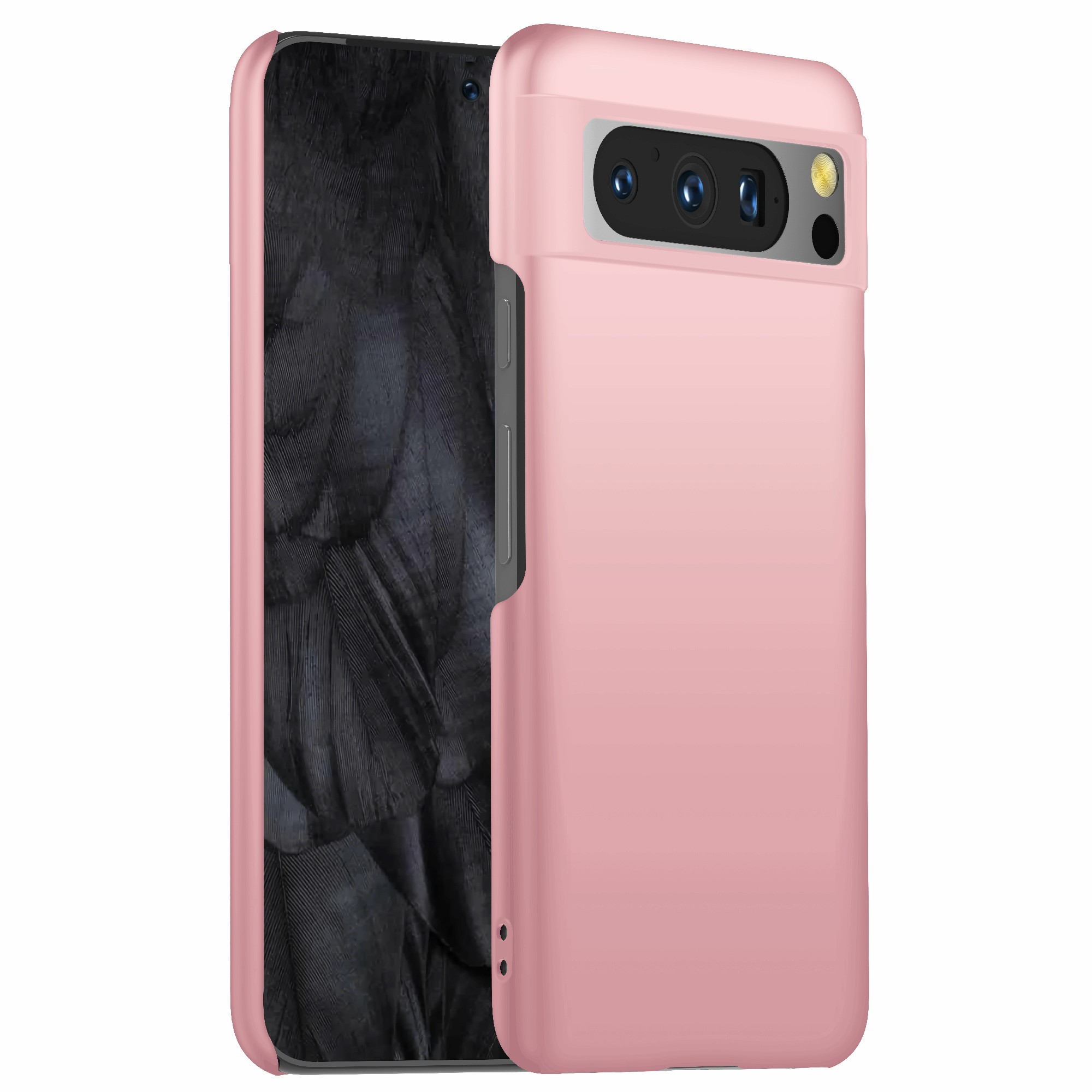For Google Pixel 8 Pro Solid Color PC Drop-proof Cover Mobile Phone Case - Rose Gold