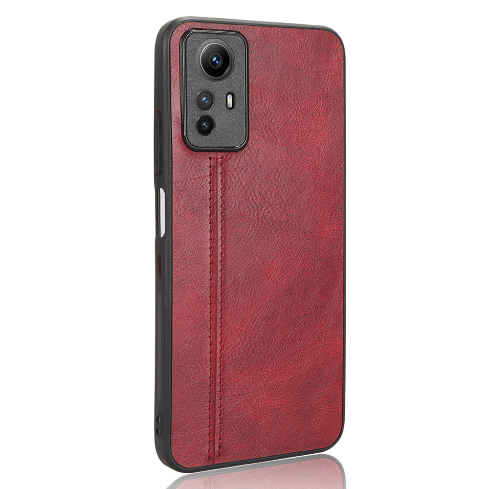 

Telefonhülle Für Xiaomi Redmi Note 12s 4g, PU -lederbeschichtete TPU+PC Cowide Textur -telefonabdeckung - Rot, Xiaomi Redmi Note 12S 4G