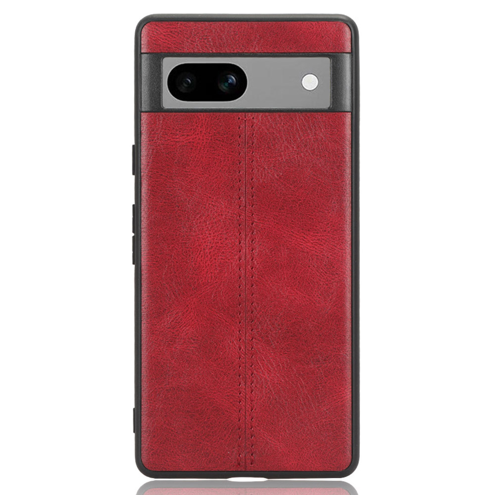 

Für Google Pixel 7a Cowide Texture Phone Deckung PU -leder -beschichtete TPU+PC -mobiltelefonhülle - Rot, Google Pixel 7a