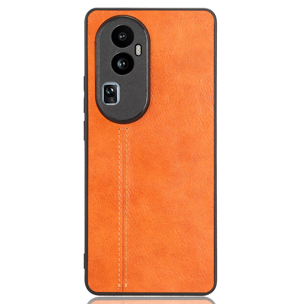 

Telefonabdeckung Für Oppo Reno10 5G Cowhide Textur PU Lederbeschichtete TPU+PC -handy -hülle - Orange, Oppo Reno10 (China) 5G