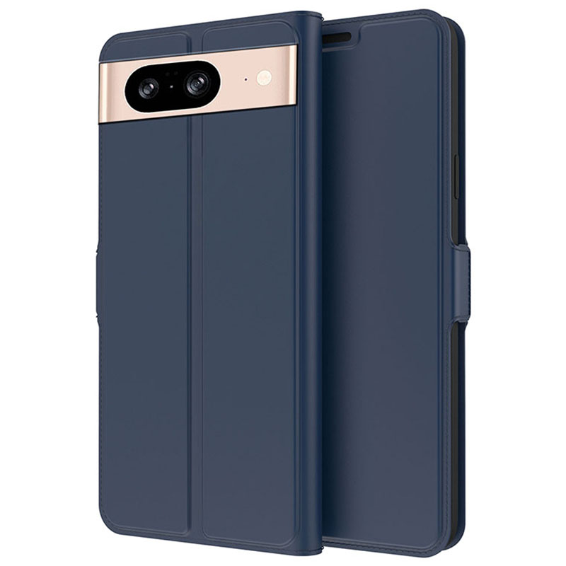 

Für Google Pixel 8 PU Leather Stand Phone Case Card Slot Full Protection Phone Deckung - Blau, Google Pixel 8