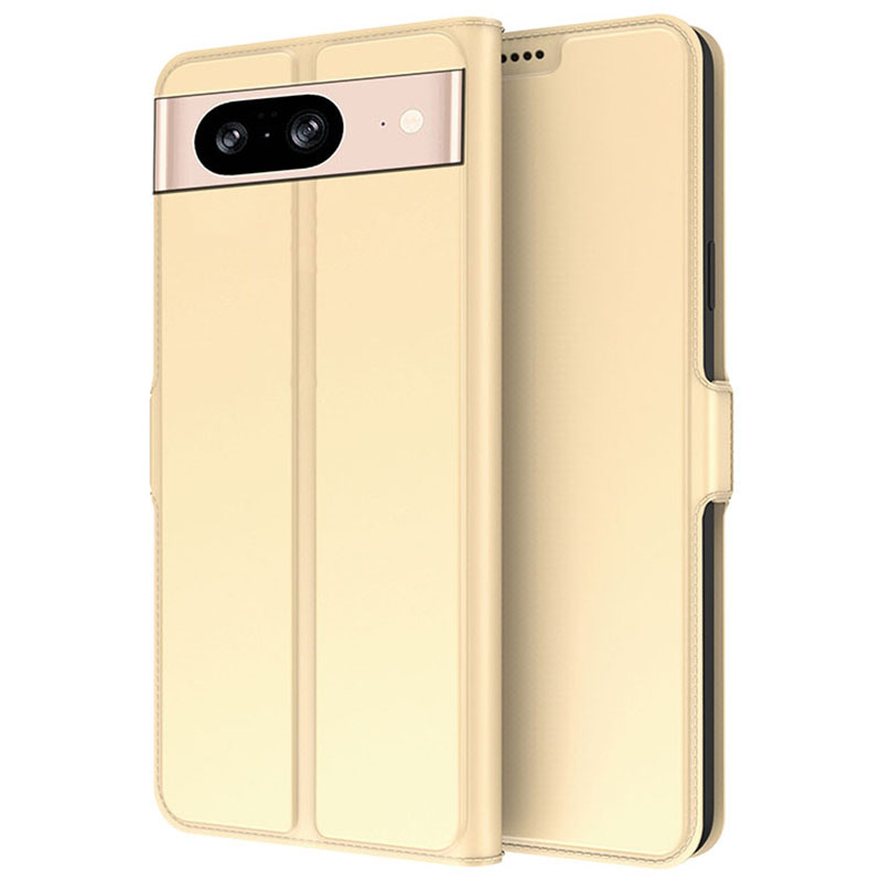 

Für Google Pixel 8 PU Leather Stand Phone Case Card Slot Full Protection Phone Deckung - Gold, Google Pixel 8
