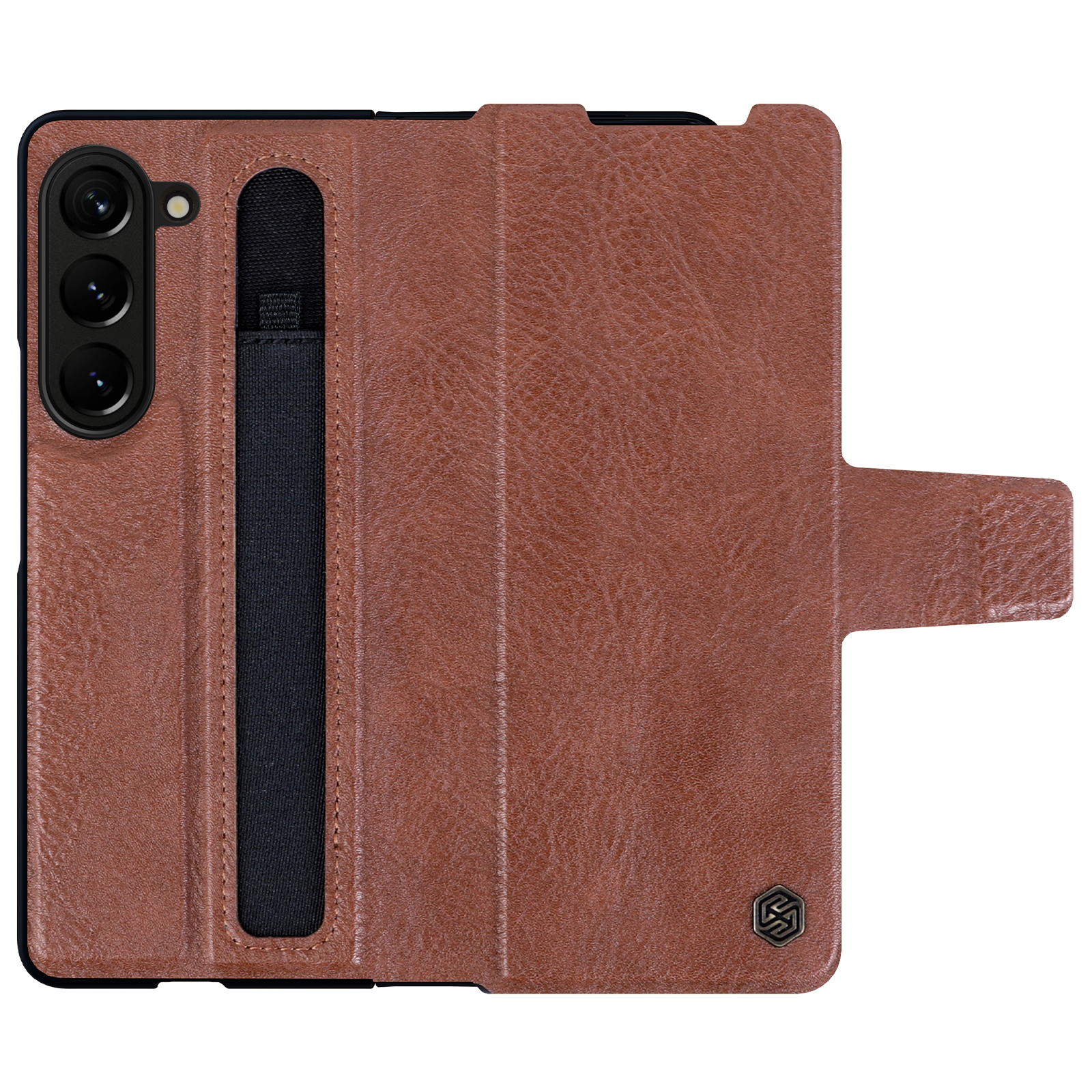

Nillkin Für Samsung Galaxy Z Fold5 5G PU Leder Telefon Hülse - Braun, Galaxy Z Fold5 5G