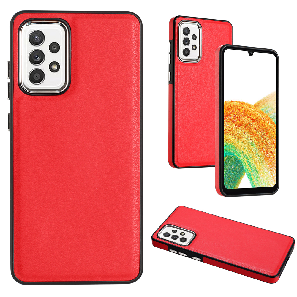 

YB Lederbeschichtung Serie-6 Für Samsung Galaxy A73 5G Telefonabdeckung PU Lederbeschichtete Tpu-schutzhülle - Rot, Samsung Galaxy A73 5G