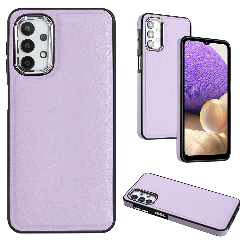 

YB Lederbeschichtung Serie-6 Für Samsung Galaxy A32 5G / M32 5G Lederbeschichtete TPU Mobile Case Anti-scratch-abdeckung - Lila, Galaxy A32 5G